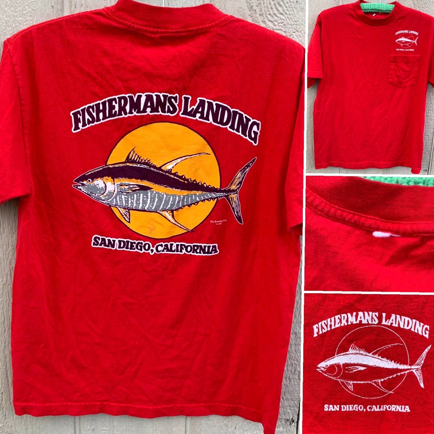 Vintage VINTAGE Fishermans Landing San Diego California pocket tee graphic t shirt worn Size M Size US M / EU 48-50 / 2 - 3 Thumbnail
