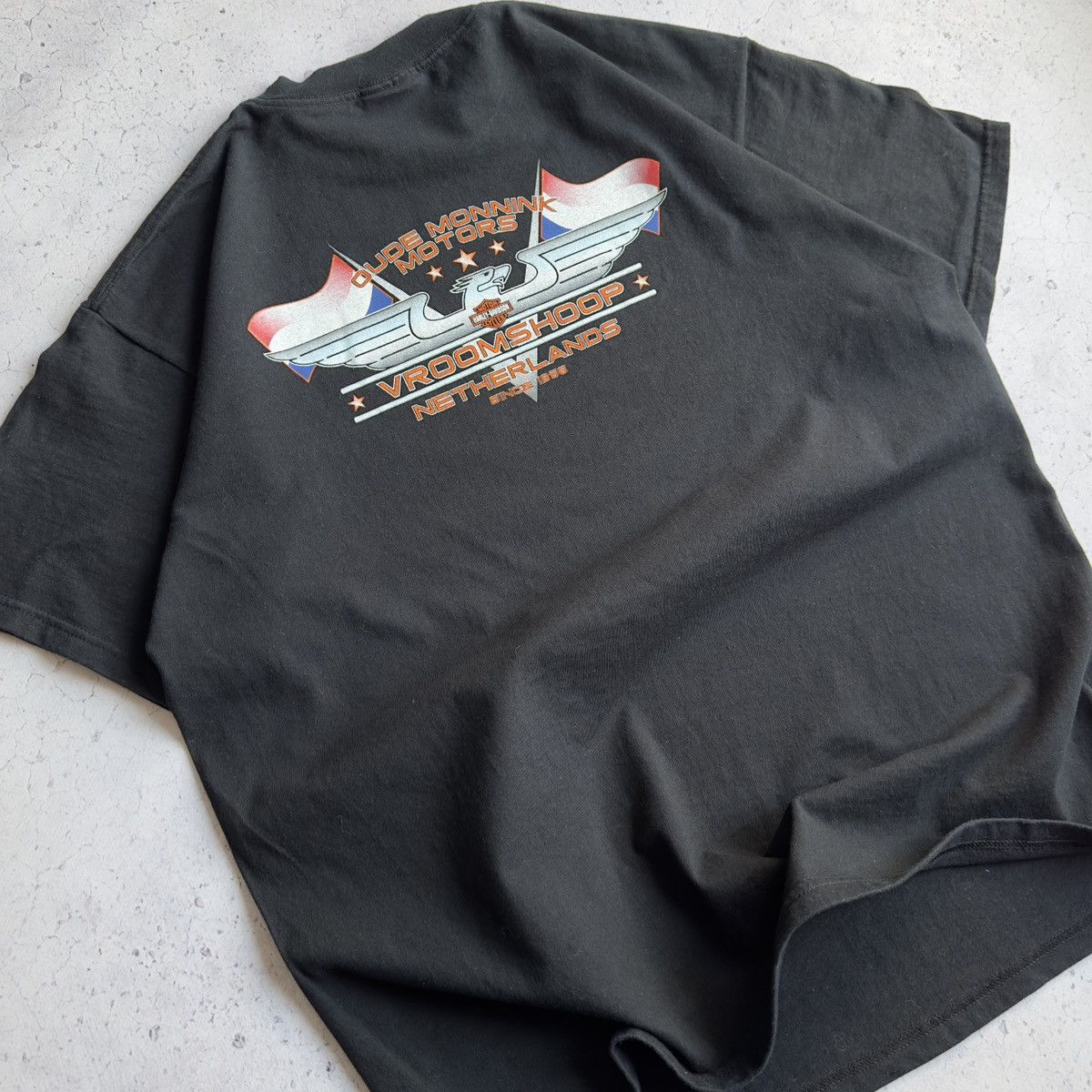 Harley Davidson Vintage 90s Harley Davidson Netherlands Tee Size US XL / EU 56 / 4 - 9 Thumbnail