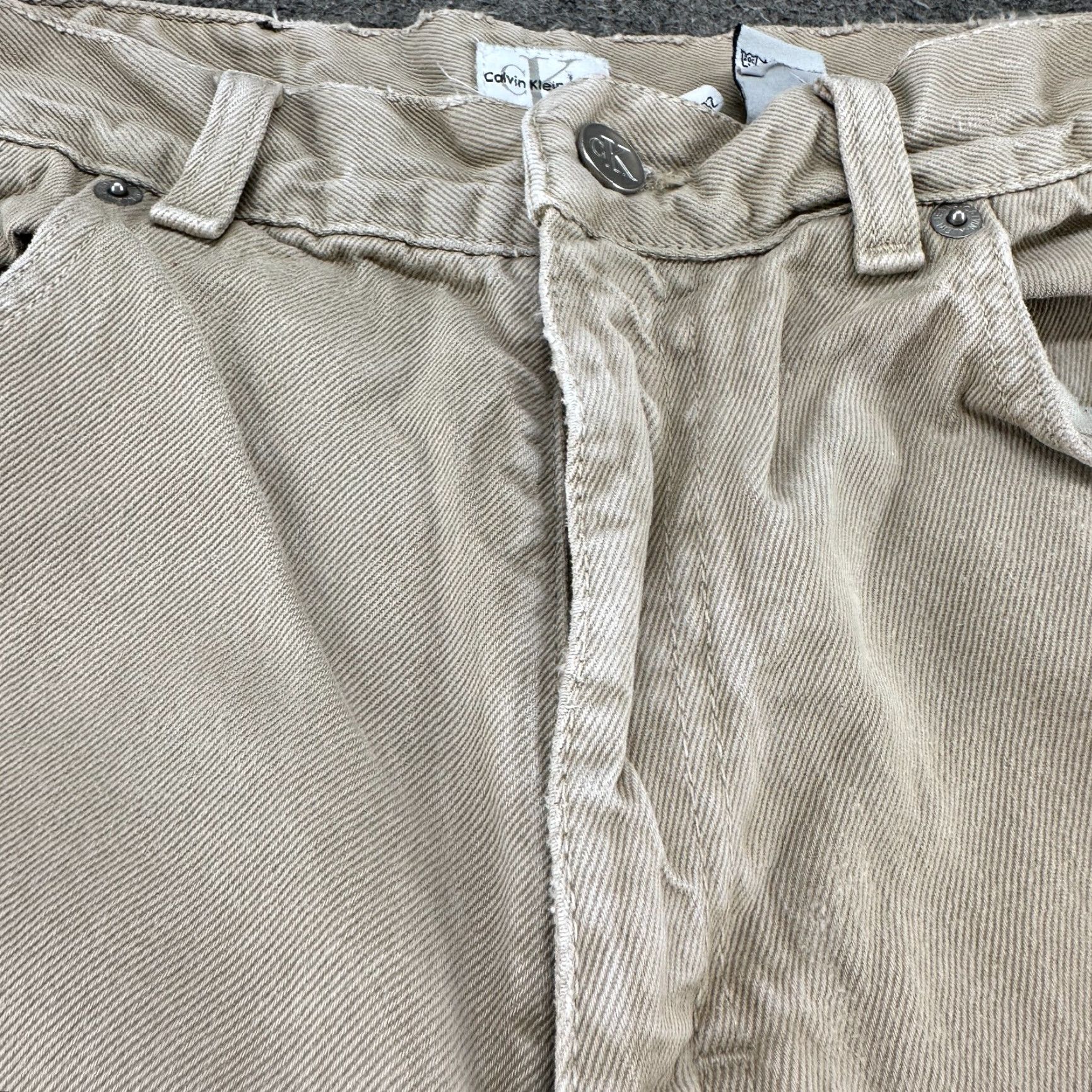 Calvin Klein VINTAGE Calvin Klein Jeans Mens 32x32 Beige Easy Fit Straight Relaxed Khaki Y2K Size US 32 / EU 48 - 5 Thumbnail