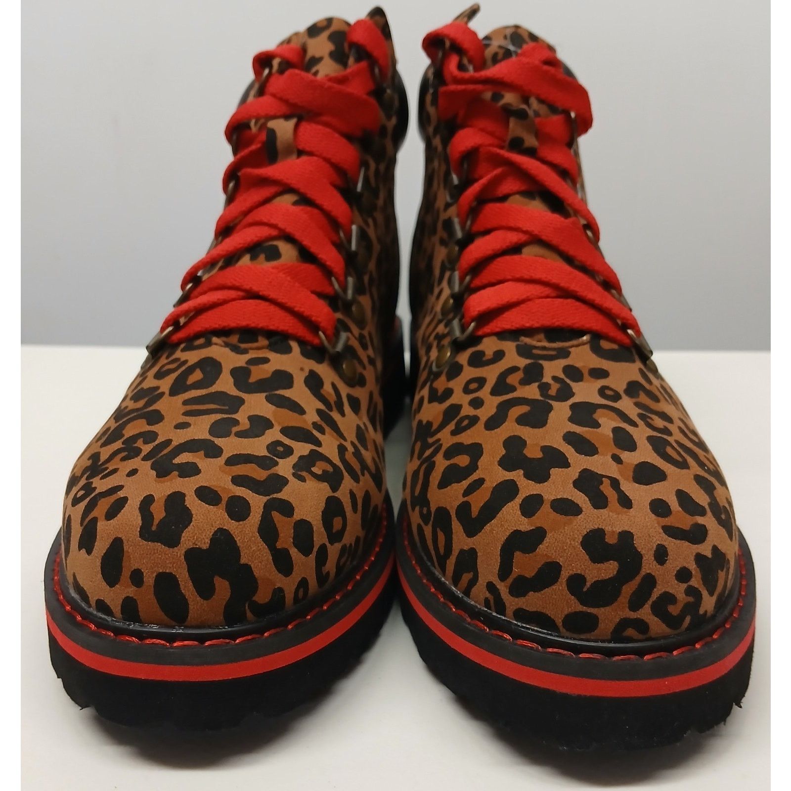 Route 66 Route 66 (10) Leopard Print Lace-Up Ankle Jude Width Boots Size US 10 / IT 40 - 3 Thumbnail