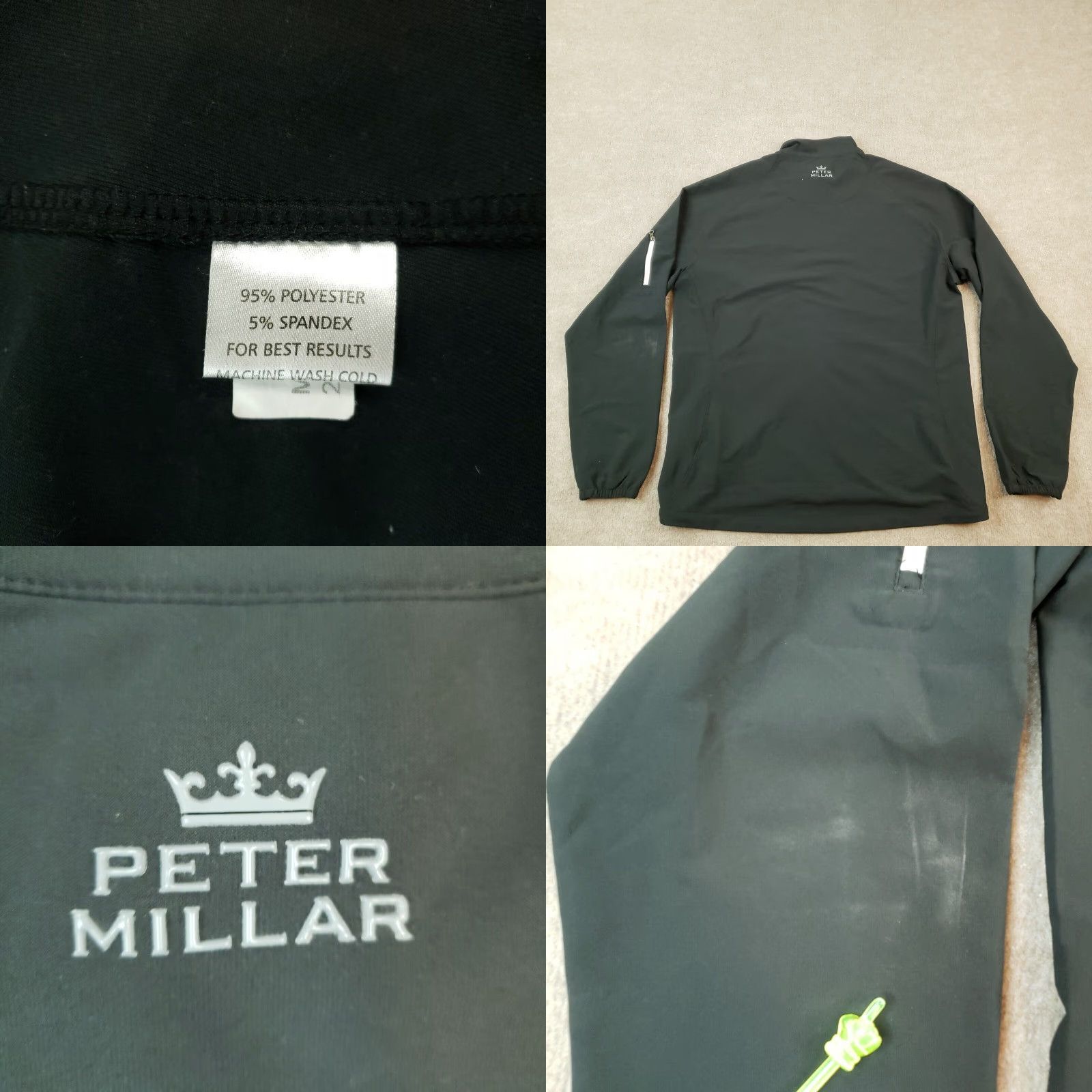 Peter Millar Peter Millar Windbreaker Jacket Mens Medium Black Full Zip Wind Team Hendrick Z Size US M / EU 48-50 / 2 - 8 Thumbnail