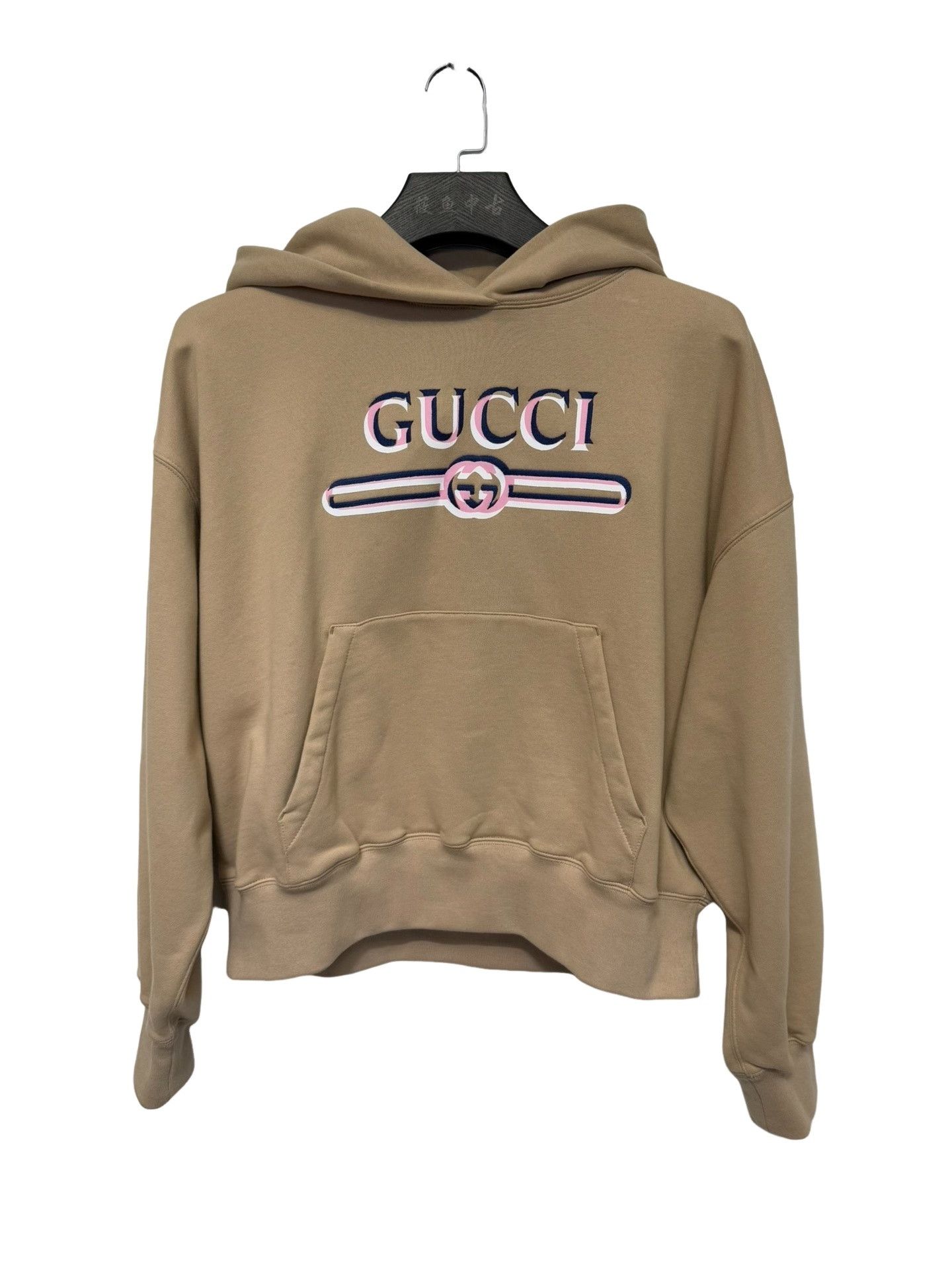 Gucci Gucci Logo Print Hoodie Camel Size L Size US L / EU 52-54 / 3 - 1 Thumbnail