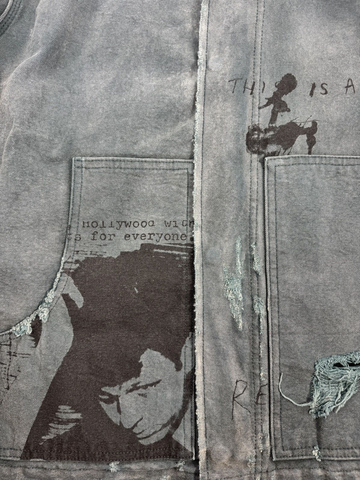 Enfants Riches Deprimes DISTRESSED PRINT DENIM JACKET Size US XL / EU 56 / 4 - 7 Thumbnail