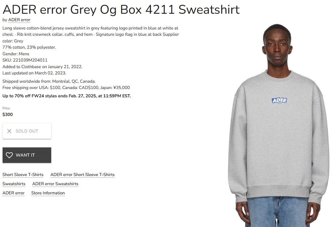 Ader Error ADER error Grey Og Box 4211 Sweatshirt Size US M / EU 48-50 / 2 - 2 Thumbnail