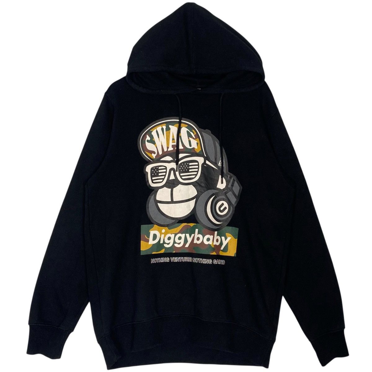 Other Vintage X-Uittg Printed Hoodie Black Pullover Jumper Size L Size US L / EU 52-54 / 3 - 1 Thumbnail