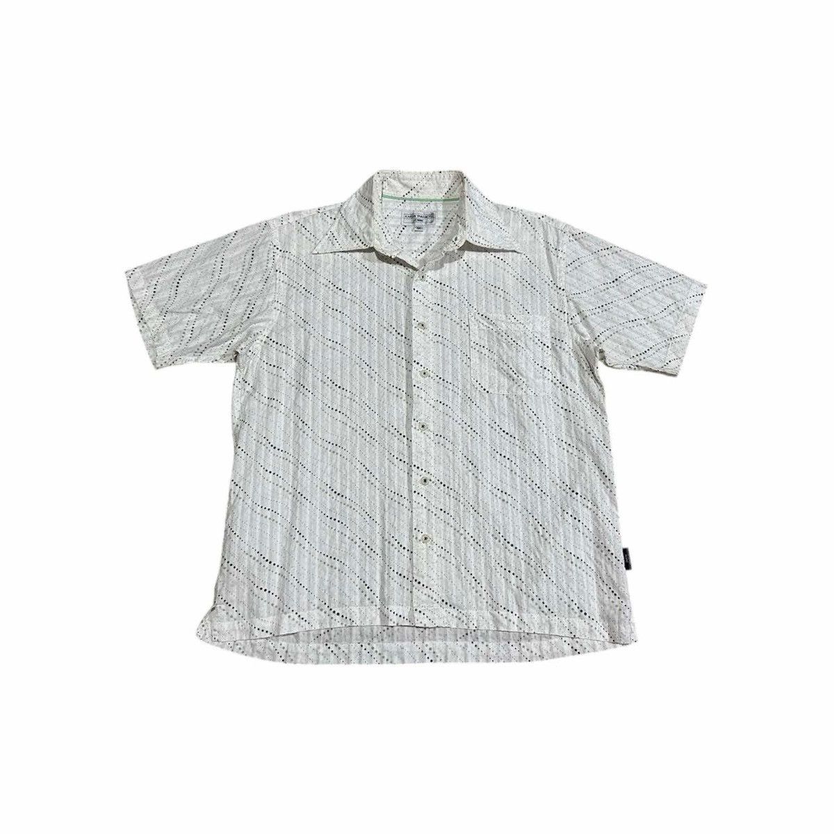 Japanese Brand × Kansai Yamamoto × Yohji Yamamoto 🔥Vintage Kansai Yamamoto Homme Dot Striped Pleated Shirt Size US M / EU 48-50 / 2 - 2 Thumbnail