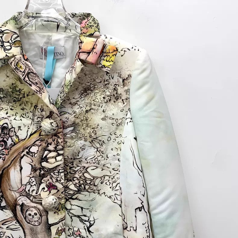 Valentino Valentino Multi-color painting, oil painting, lapel skirt Size M / US 6-8 / IT 42-44 - 3 Thumbnail