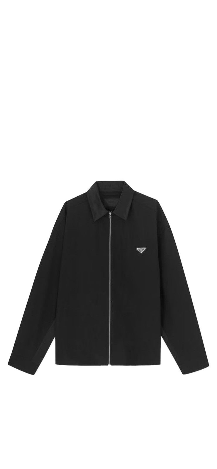 Image of Prada Symbole Zip Shirt in Black, Men's (Size Small)