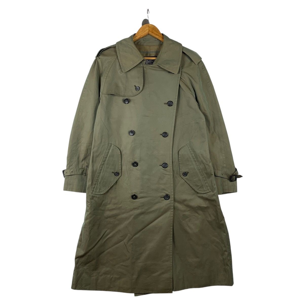 Burberry Vintage Burberry's Green Trench Coat Nova Check