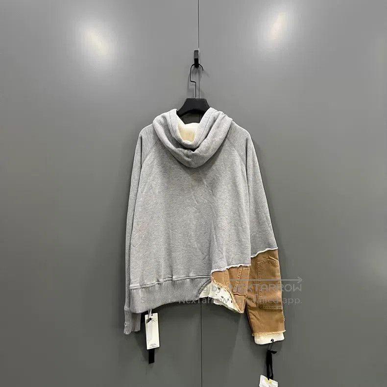 Greg Lauren Greg Lauren Contrast patchwork distressed hoodie Size US M / EU 48-50 / 2 - 2 Thumbnail