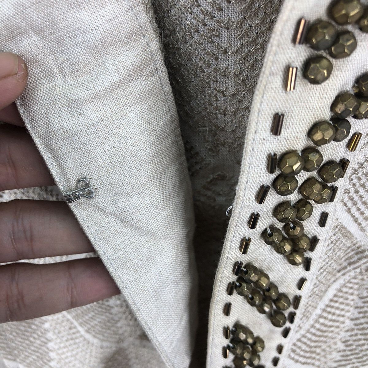 Japanese Brand Japanese Brand W.Lane Linen Beads Kimono Cardigan Size L / US 10 / IT 46 - 5 Thumbnail