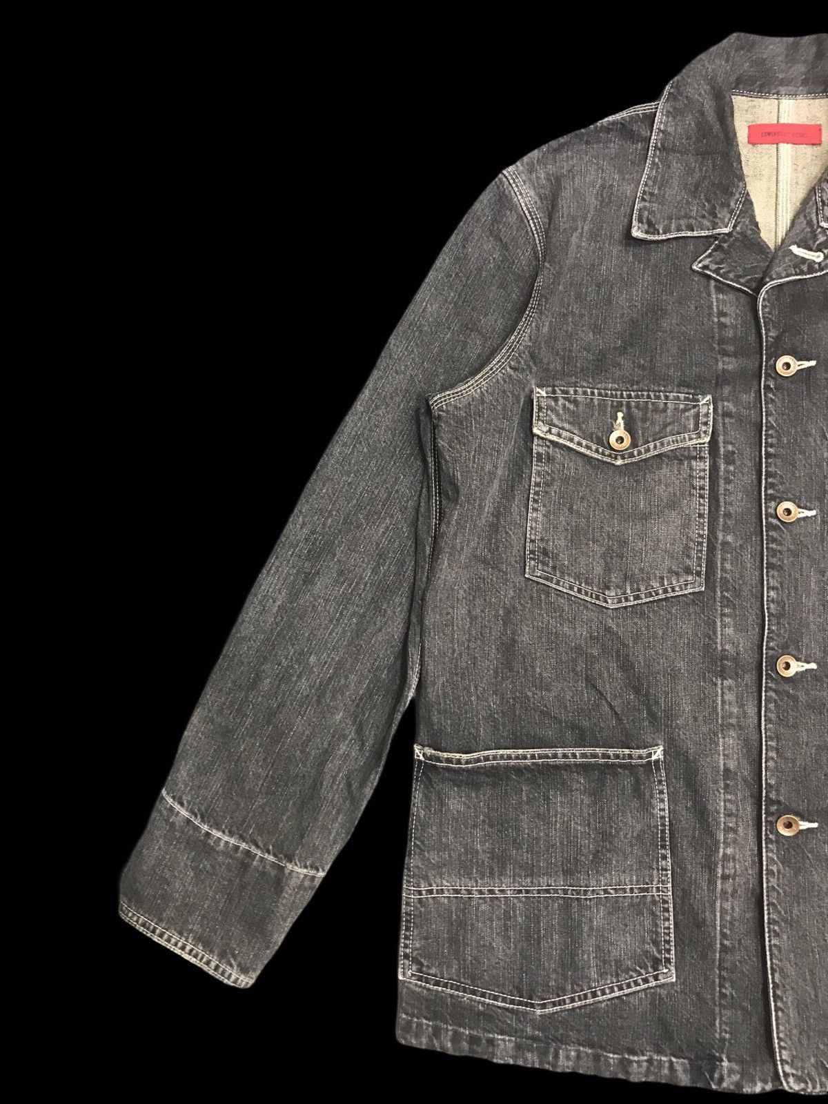 Edwin 💥ARCHIVAL💥VTG EDWIN BLACK WASH CHORE JACKET F361 Size US L / EU 52-54 / 3 - 4 Thumbnail
