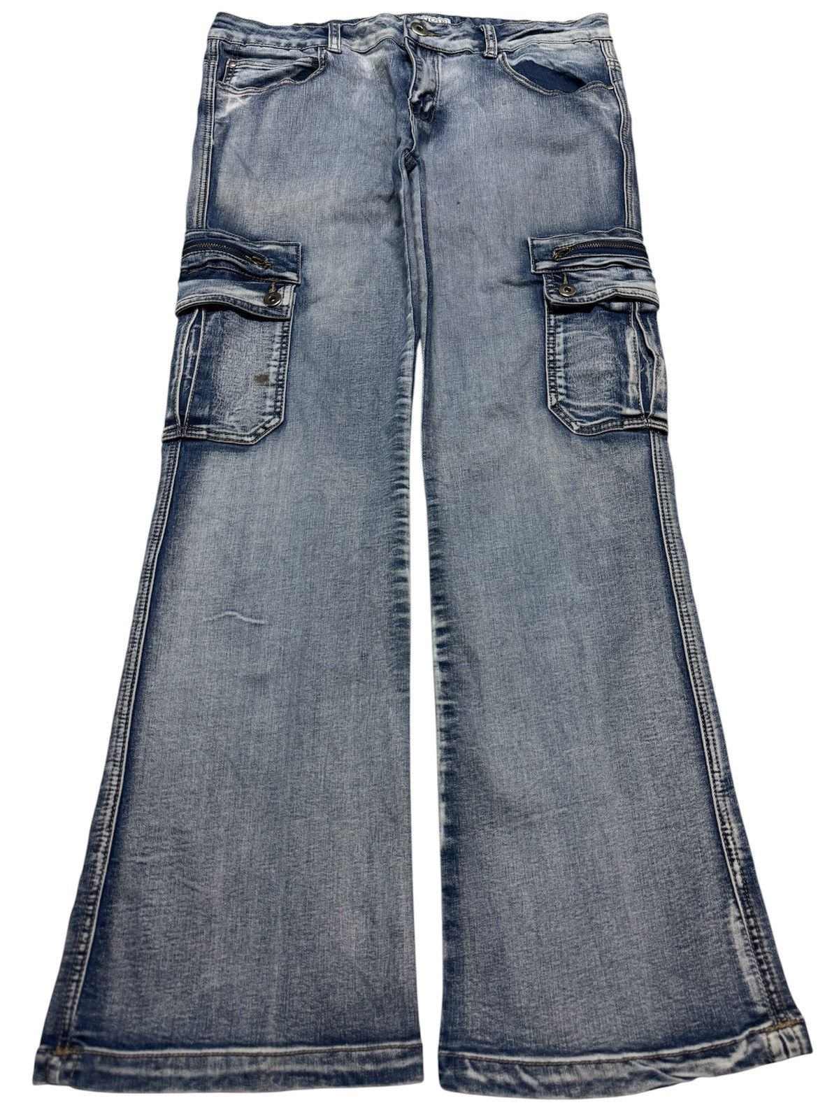 20471120 VINTAGE FLARED GLAMOUR OUTFITTERS SICK WASHED CARGO PUNK Size US 33 - 2 Thumbnail