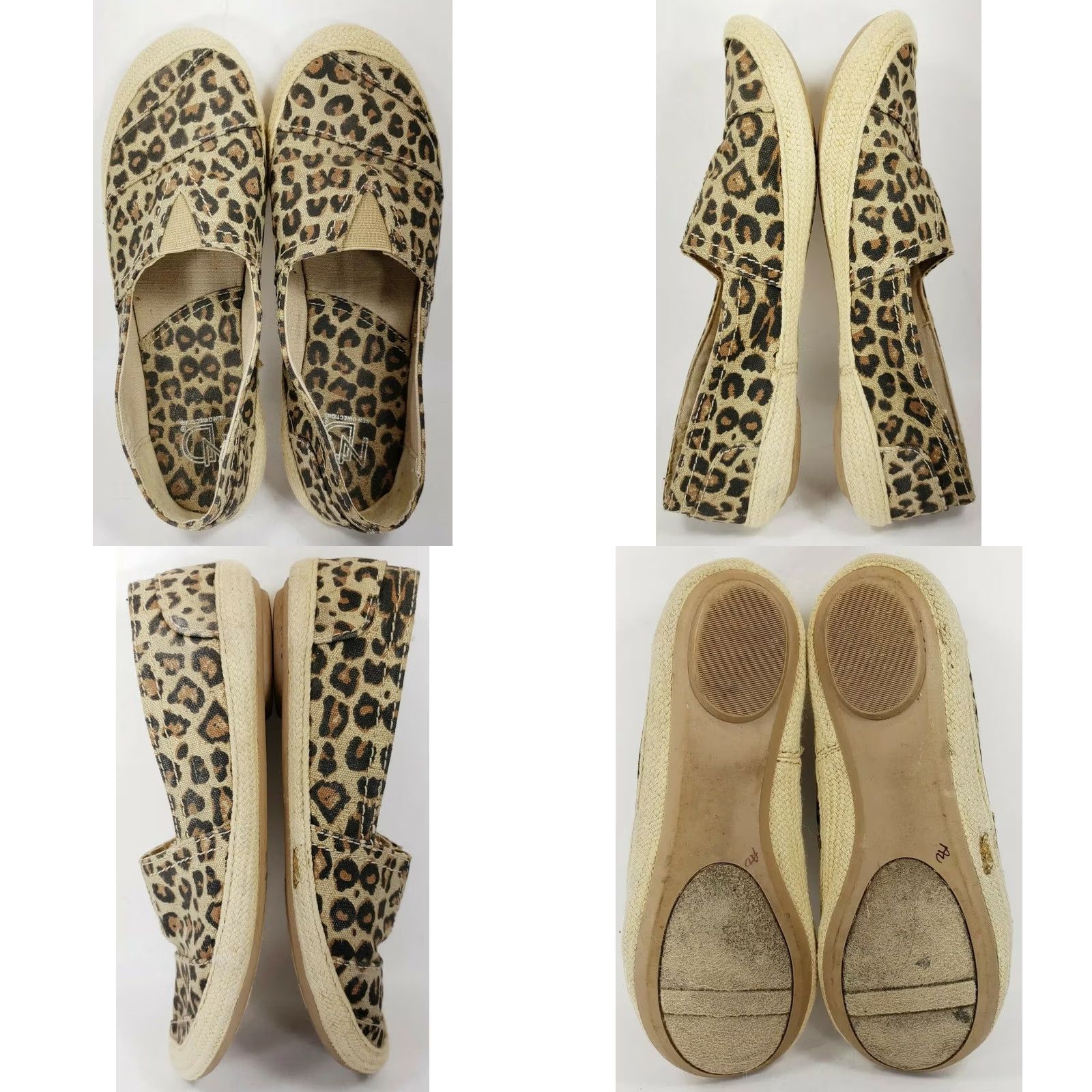 Vintage New Direction Taylor Espidrille Flats Women's 8.5M Jaguar Pattern Casual Comfort Slip-on Canvas Leather? No, Canvas Upper Jaguar Print Flats Size US 9 / IT 39 - 8 Thumbnail