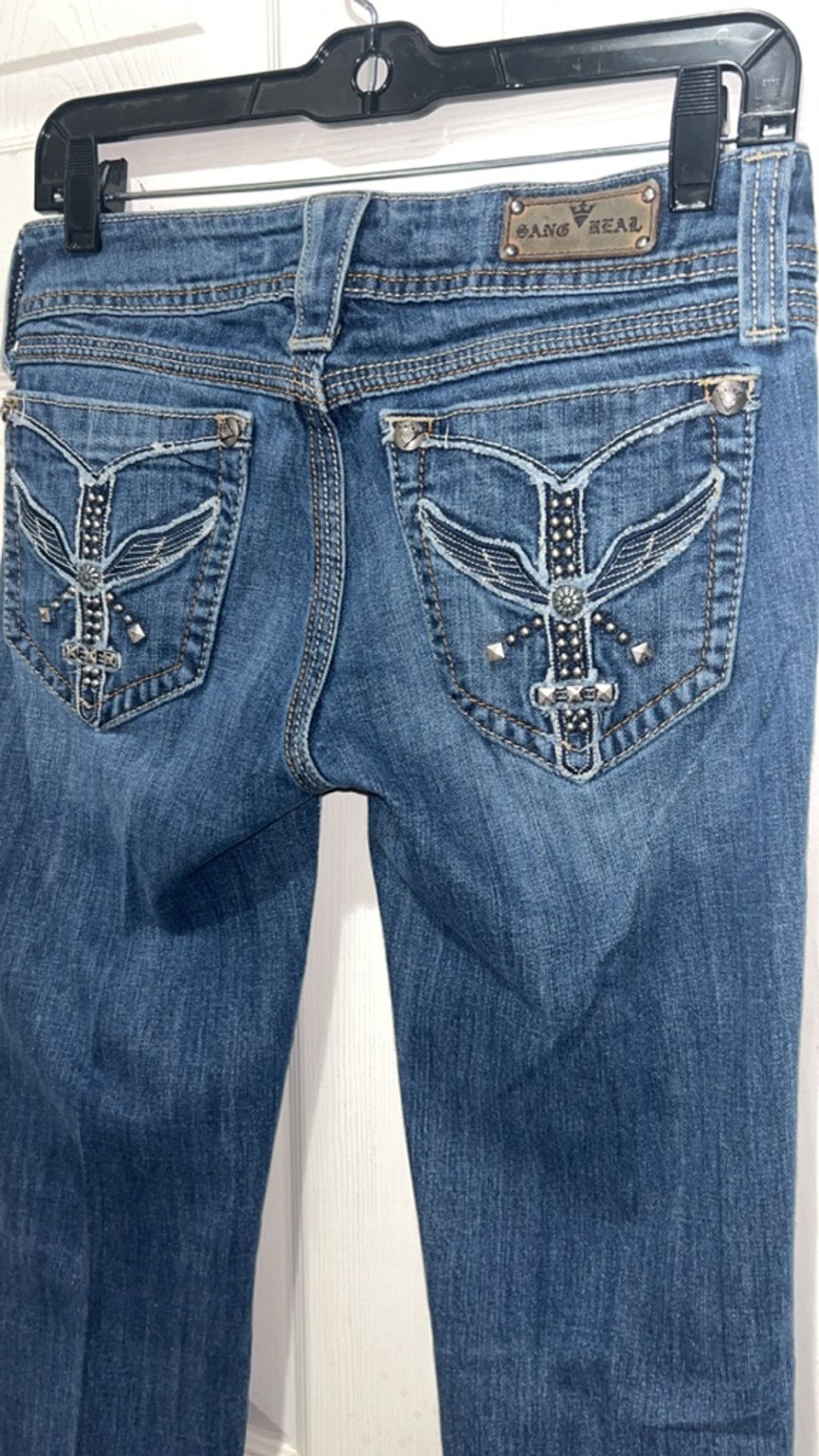 Other Women's Sang Real Blue Skinny Jeans Size 29 Size 29" - 3 Thumbnail