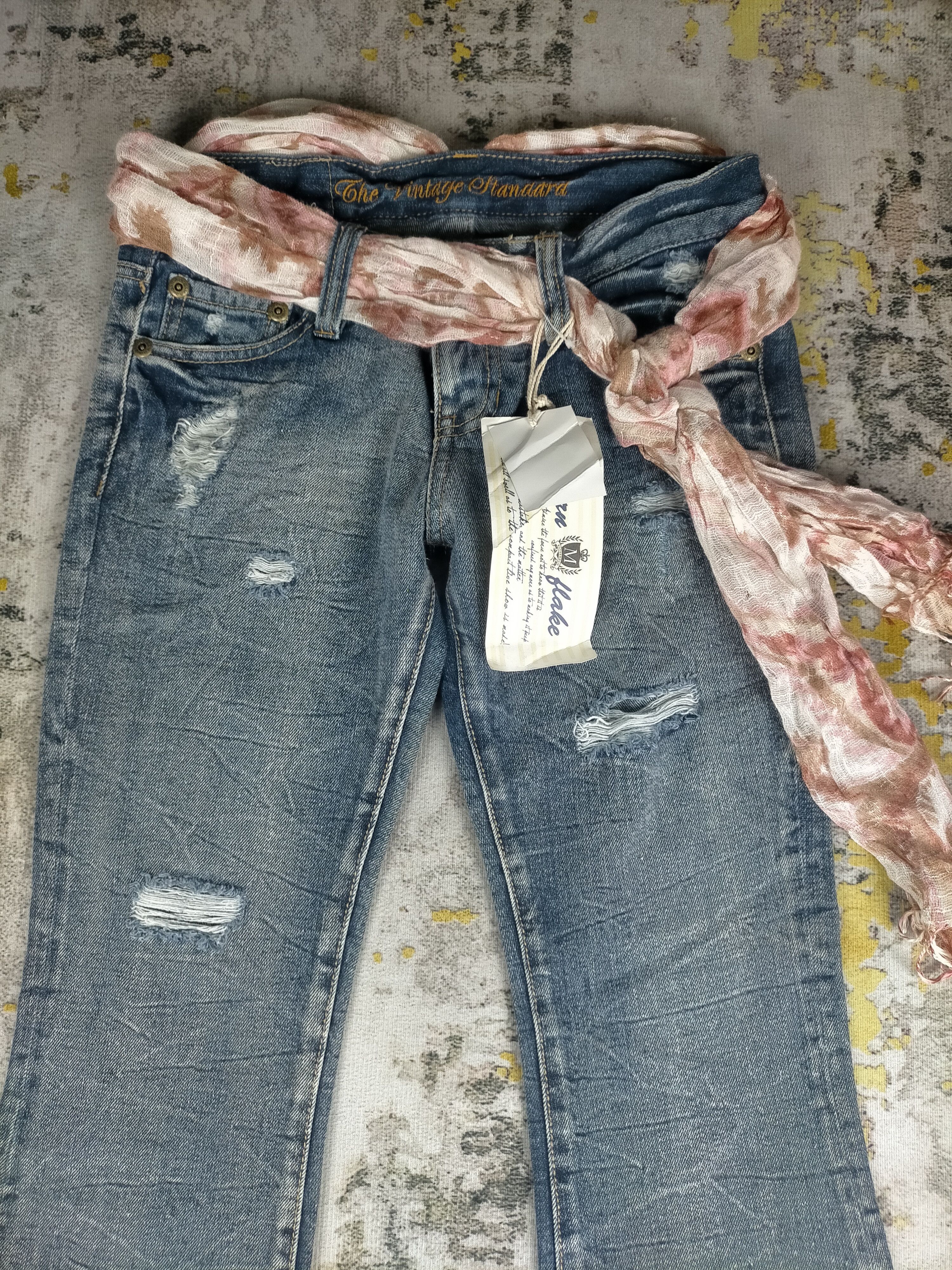 Tornado Mart Vintage Like New Super Flare Distressed Washed Jeans Size 28" / US 6 / IT 42 - 2 Thumbnail