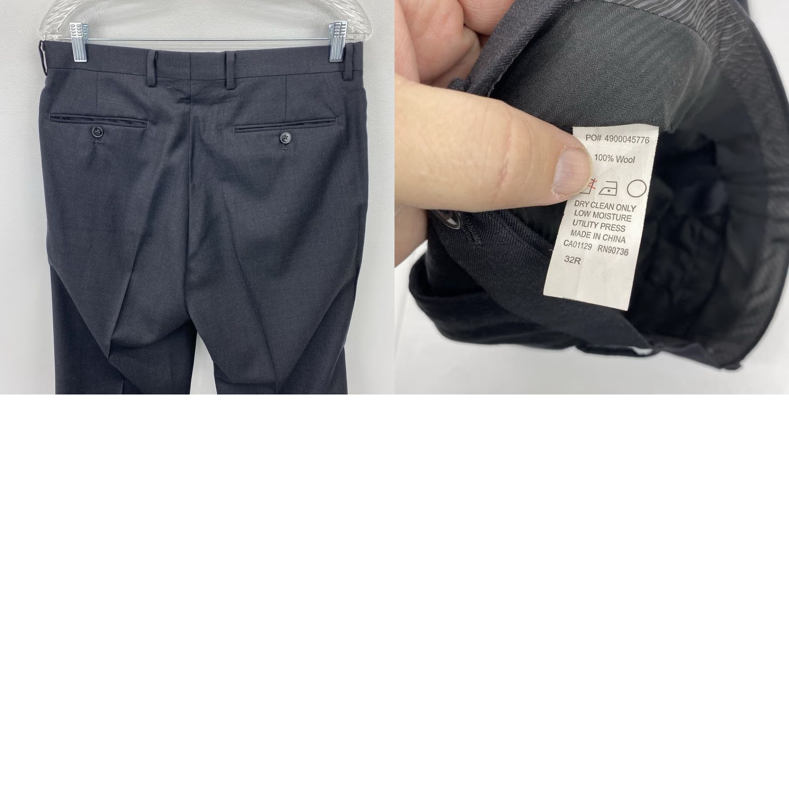 Bonobos Bonobos Blazer Mens size 46R Casual Two-Piece Suit Jacket Coat Wool Gray Notch Lapel Single-Breasted 2-Button Front Indoor: Dry Clean Only Mens Size 46R - 11 Thumbnail