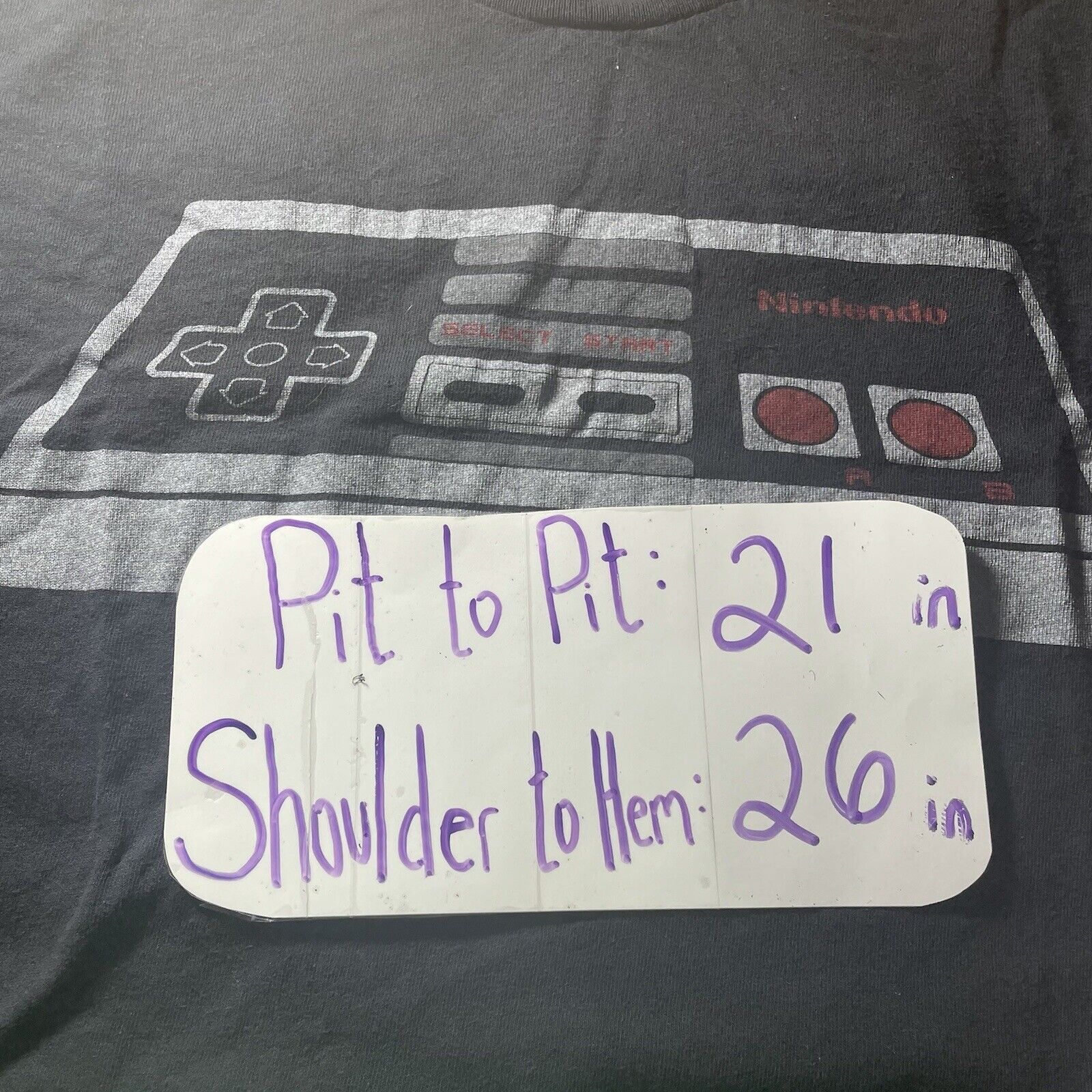 Nintendo Nintendo Large SNES Controller Graphic T Shirt Size US L / EU 52-54 / 3 - 8 Thumbnail