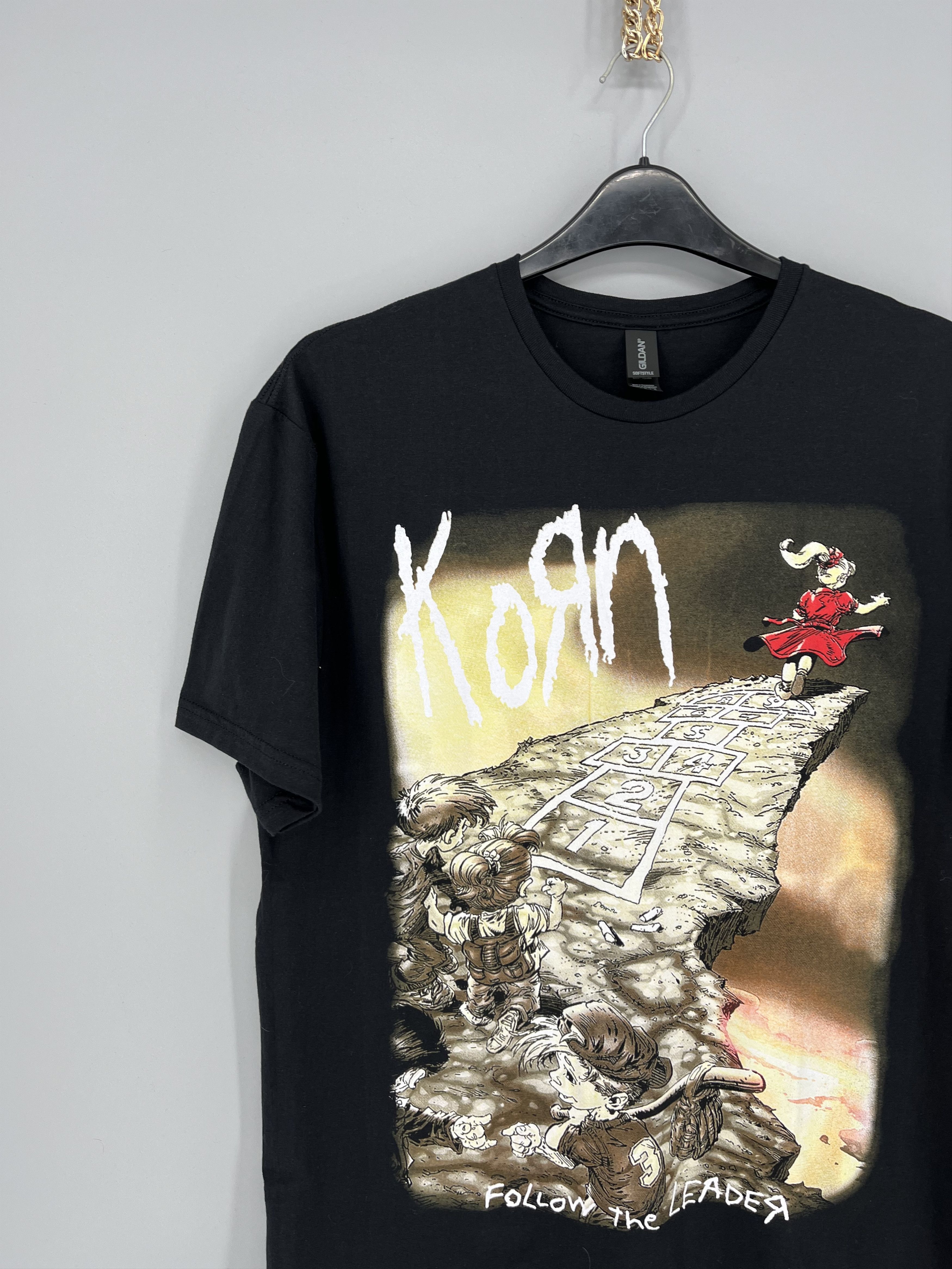 Band Tees Vintage Y2K KORN Band Tour Rock T-shirt Streetwear 90s Style Size US L / EU 52-54 / 3 - 4 Thumbnail