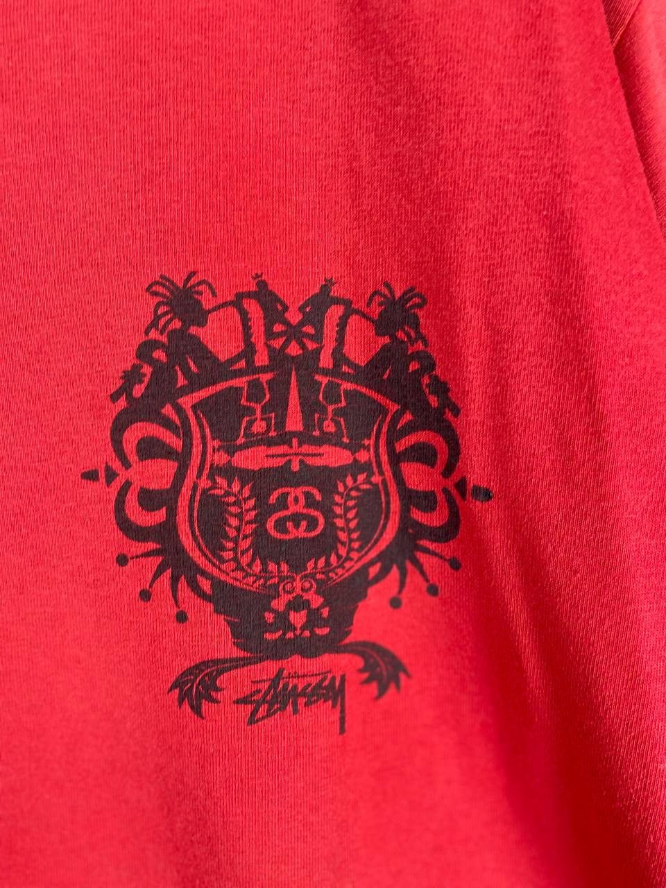 Stussy stussy streetwear red tee nice design Size US L / EU 52-54 / 3 - 3 Thumbnail