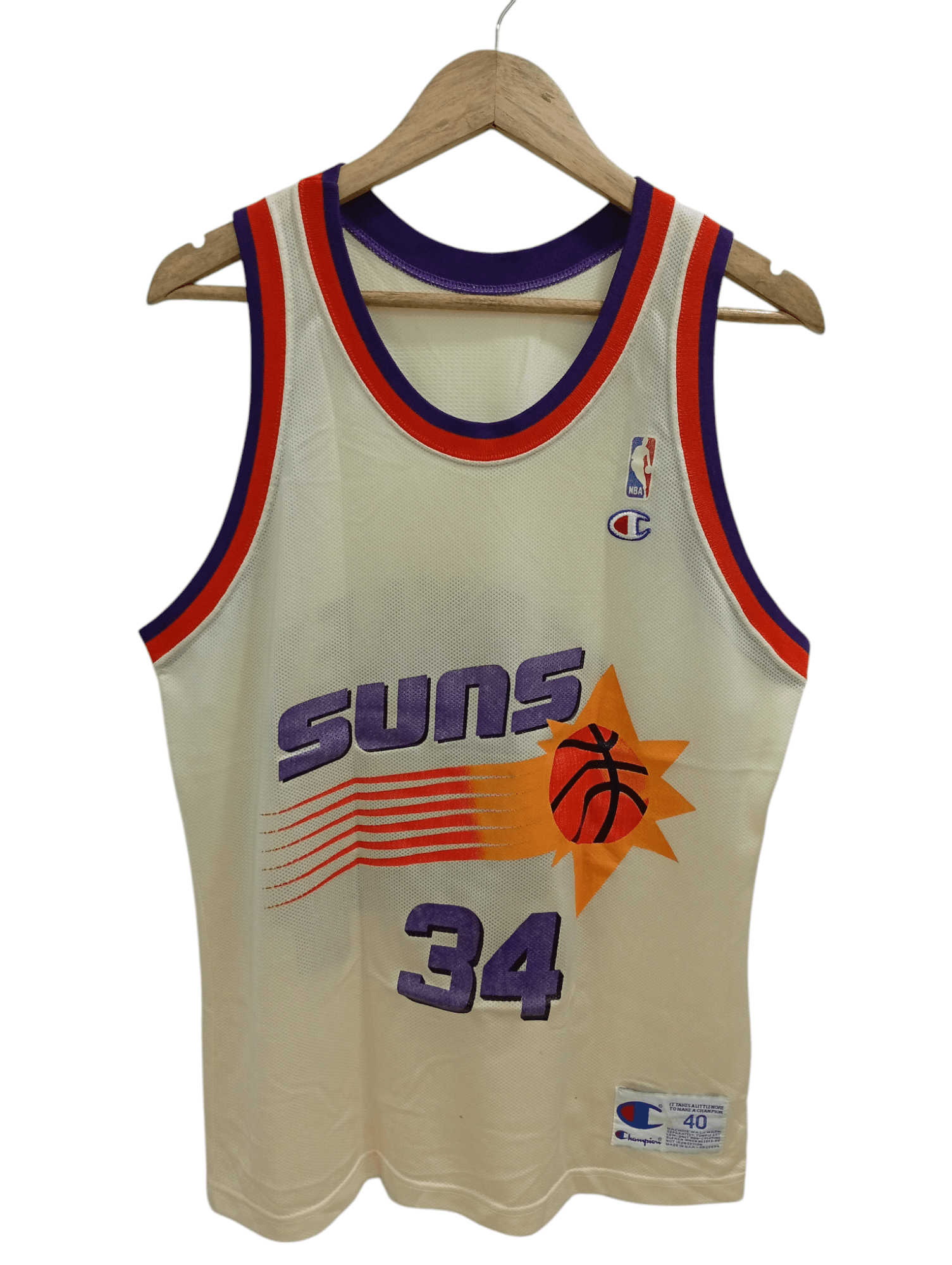 Champion × Vintage 🔥🔥Vintage Champion Phoenix Suns Charles Barkley 34 Jersey Size US M / EU 48-50 / 2 - 1 Thumbnail