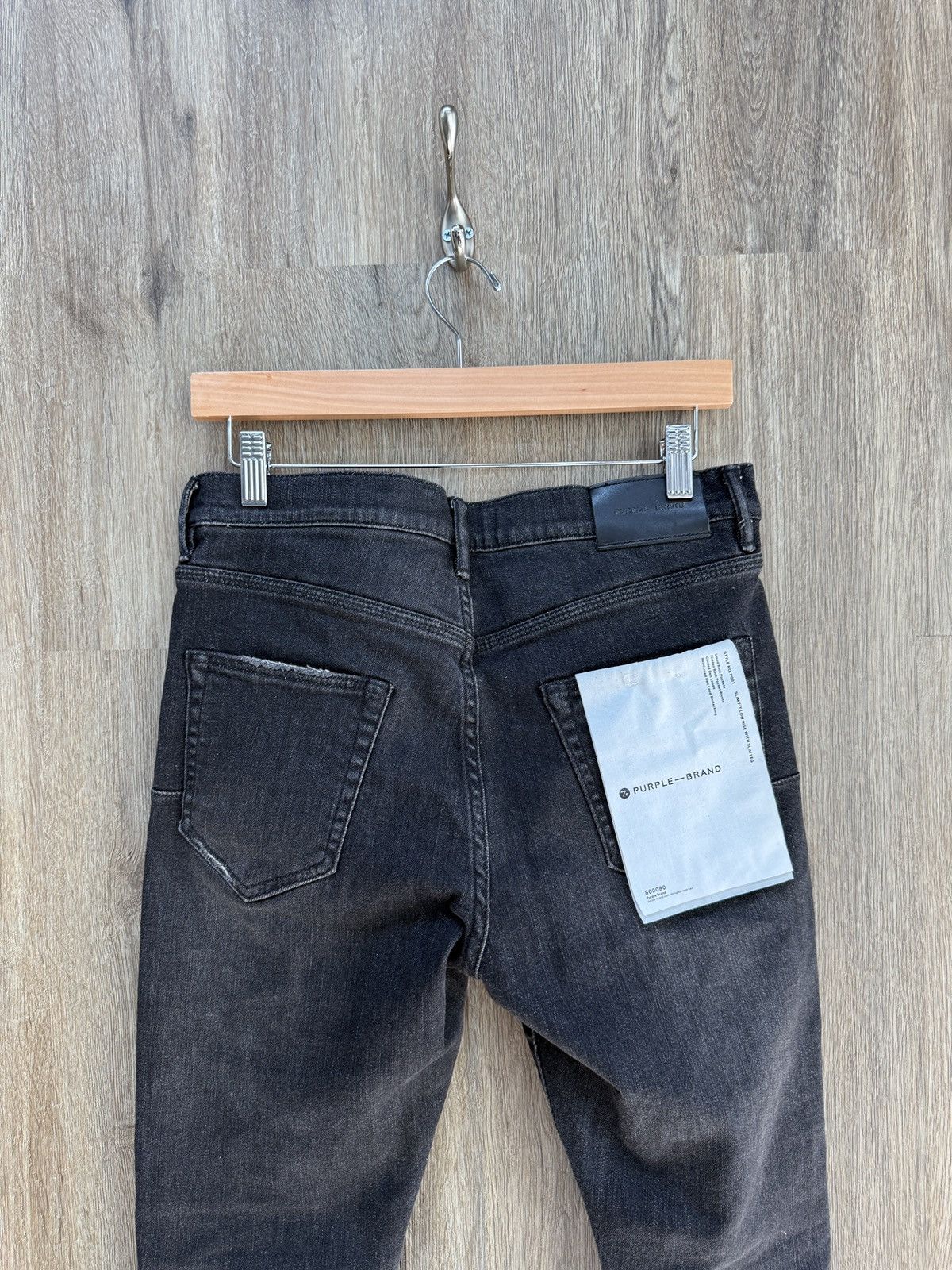 Purple Purple Black Denim Jeans Size US 29 - 7 Thumbnail