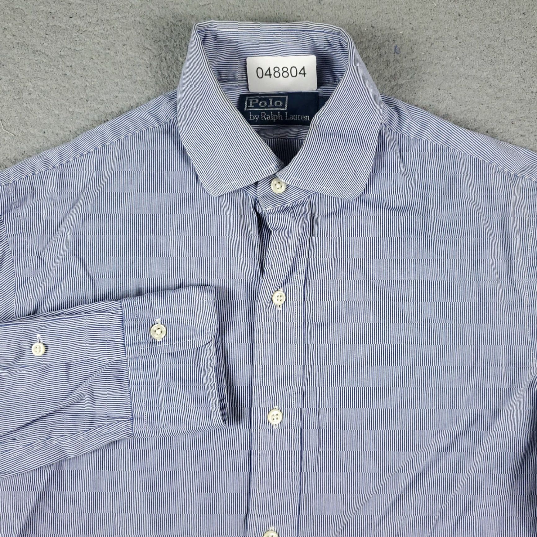 Ralph Lauren Ralph Lauren Shirt Mens 15 Blue Stripe Dress Button Up Long Sleeve Casual Business Regular Cotton 15in Point Collar Barrel Cuff Men’s Size 40R - 2 Thumbnail