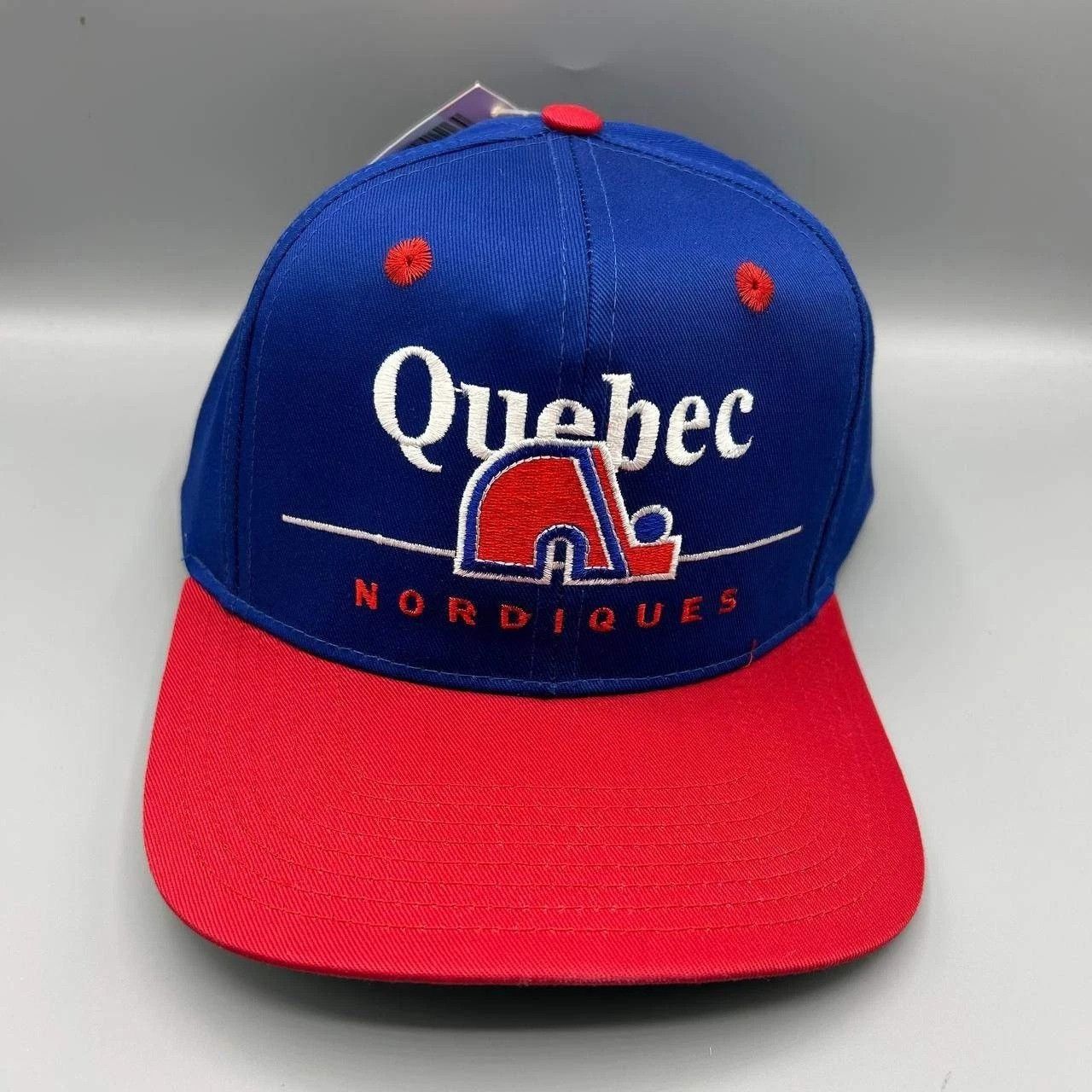 Twins Enterprise Inc. Vintage Quebec Nordiques Hat Men Blue Red Hat Snap Back Cap Size ONE SIZE - 1 Thumbnail