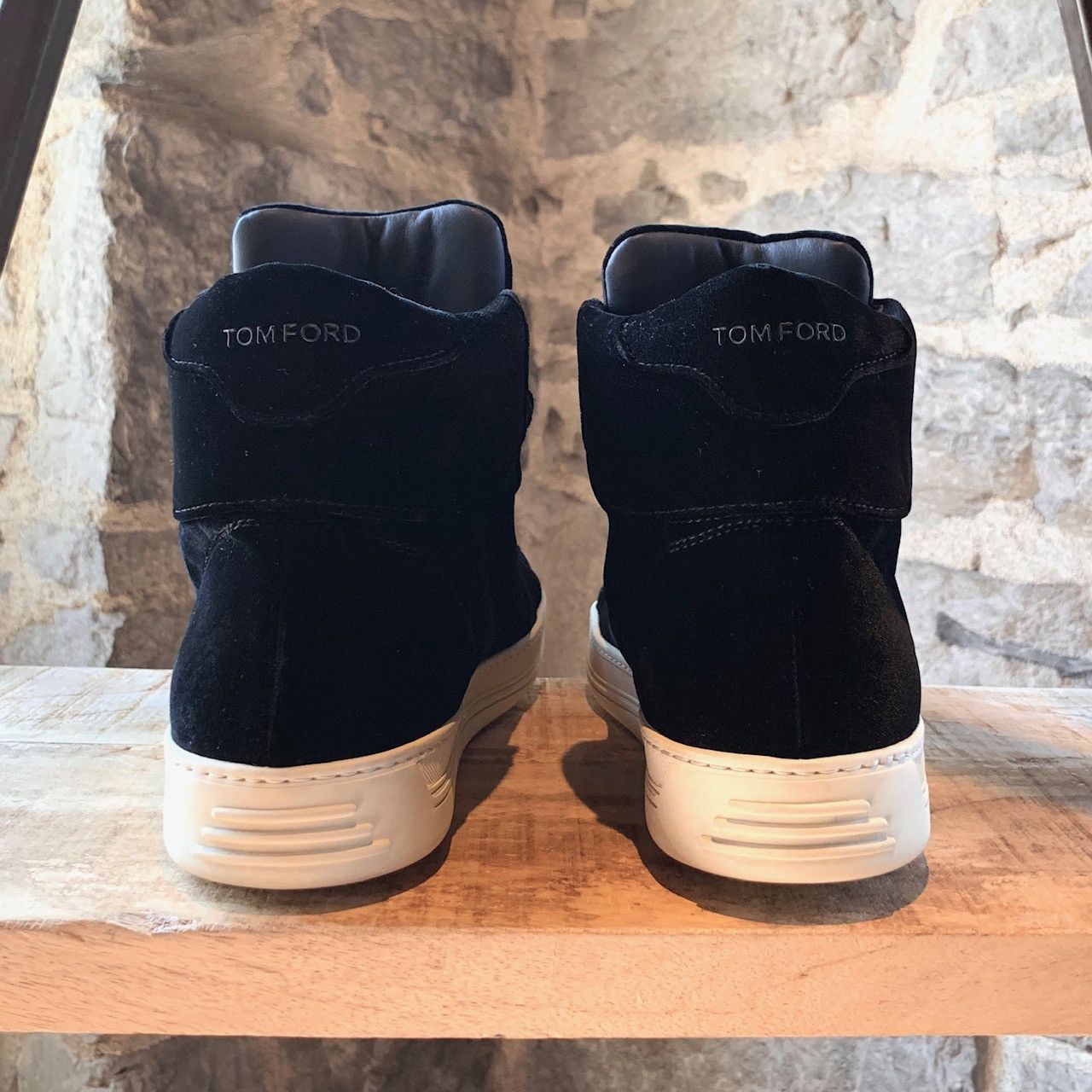 Tom Ford Tom Ford Black Velvet Russel High-top Sneakers Size US 8.5 / EU 41-42 - 5 Thumbnail