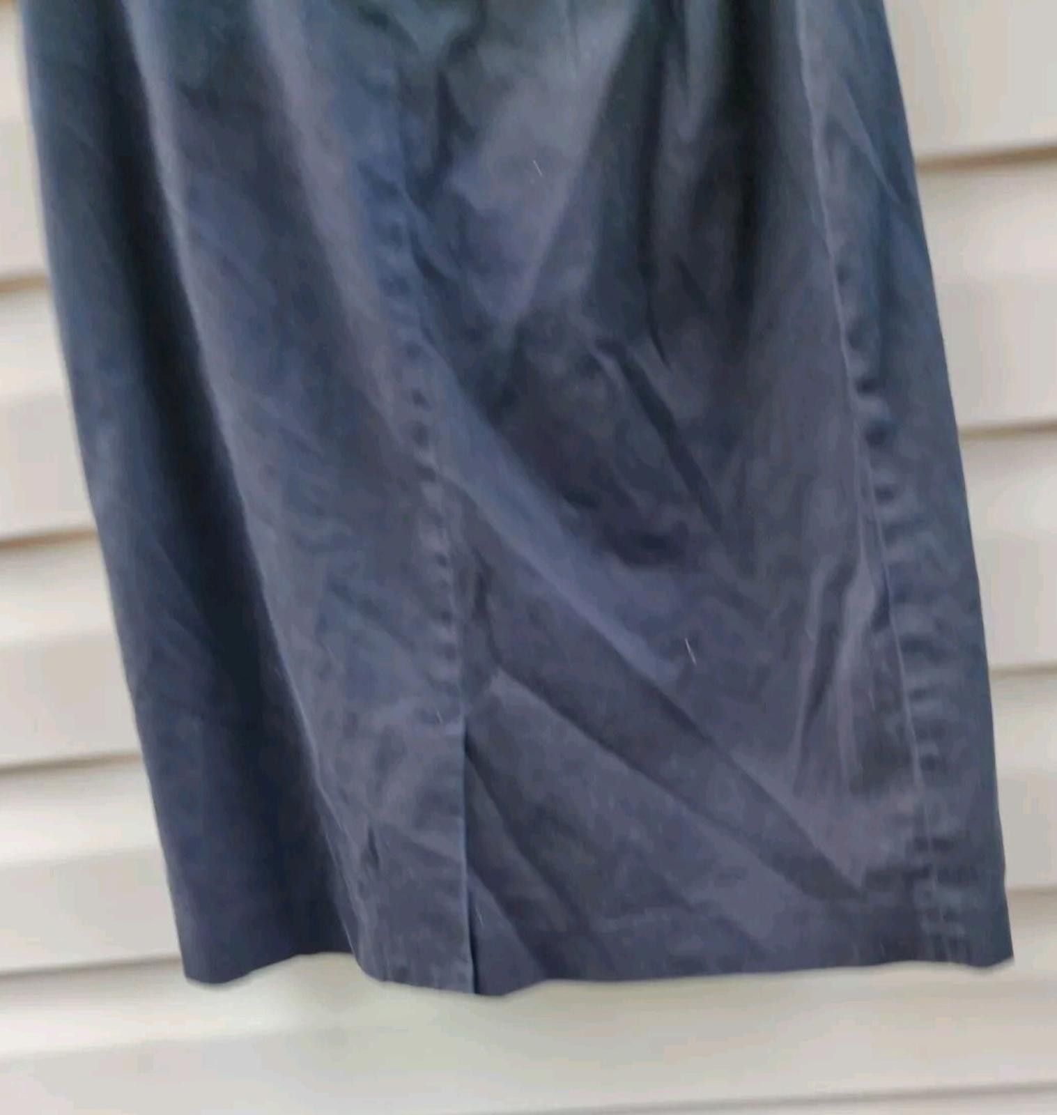 Other Focus Lifestyle Skirt Womens 8 Navy Blue Straight W/ Slit El Size 30" / US 8 / IT 44 - 4 Thumbnail