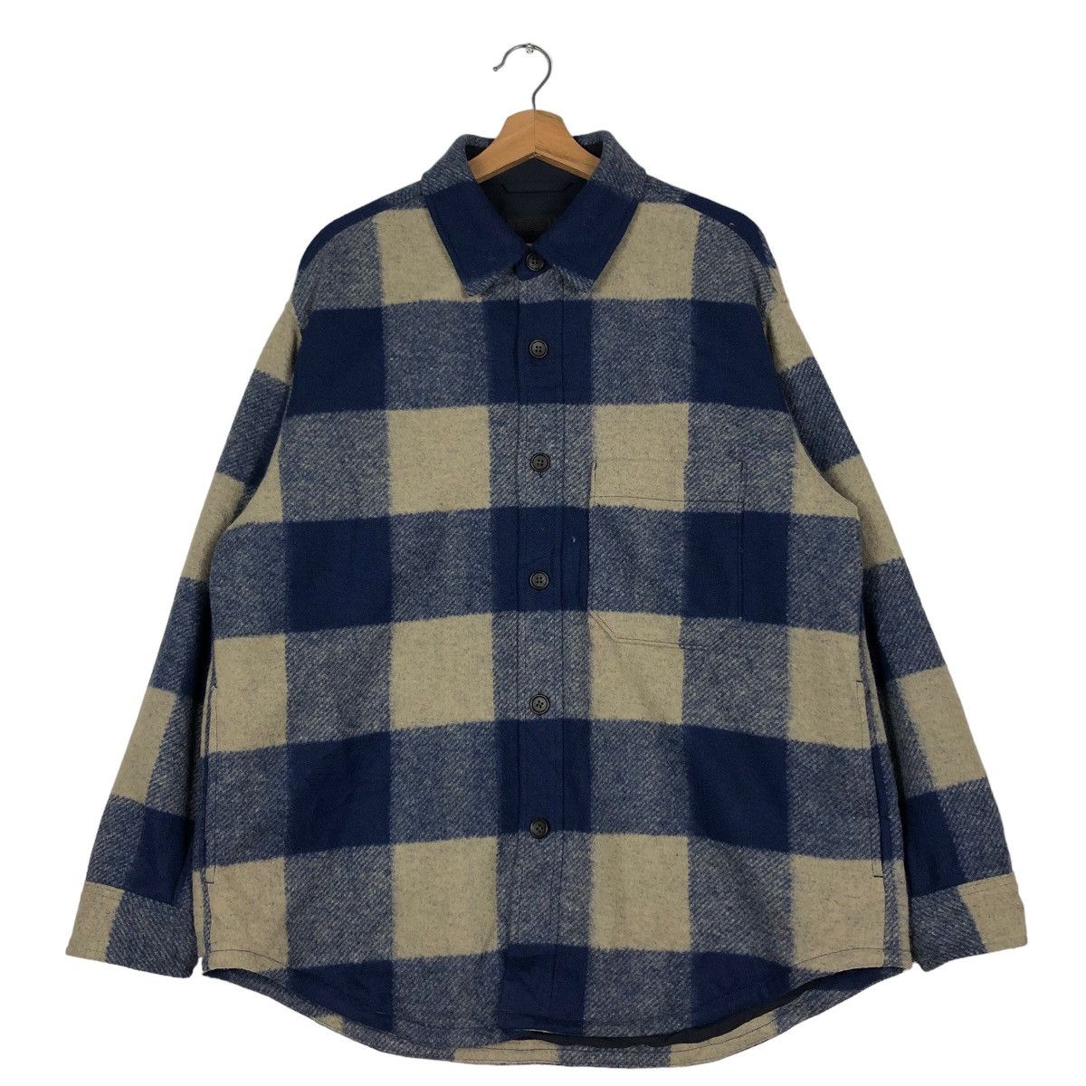 Japanese Brand Vintage Wool Flannel Shirt Jacket Uniqlo Japan Issey Miyake Size US M / EU 48-50 / 2 - 1 Thumbnail