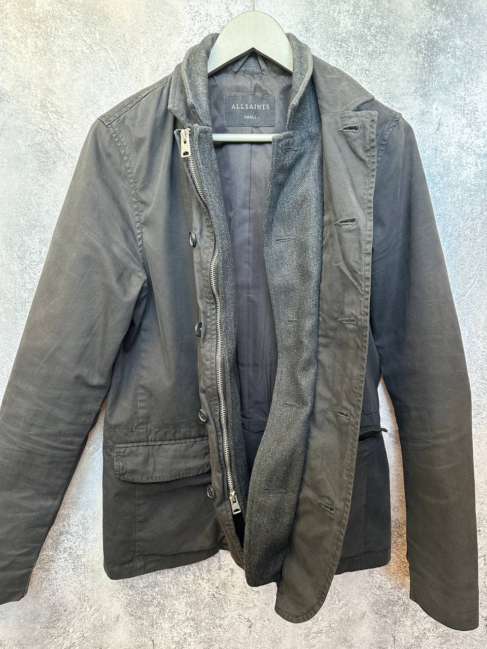 Allsaints ALLSAINTS ESTON BLAZER Black Cotton Jacket with Inner Collar Size US S / EU 44-46 / 1 - 11 Thumbnail