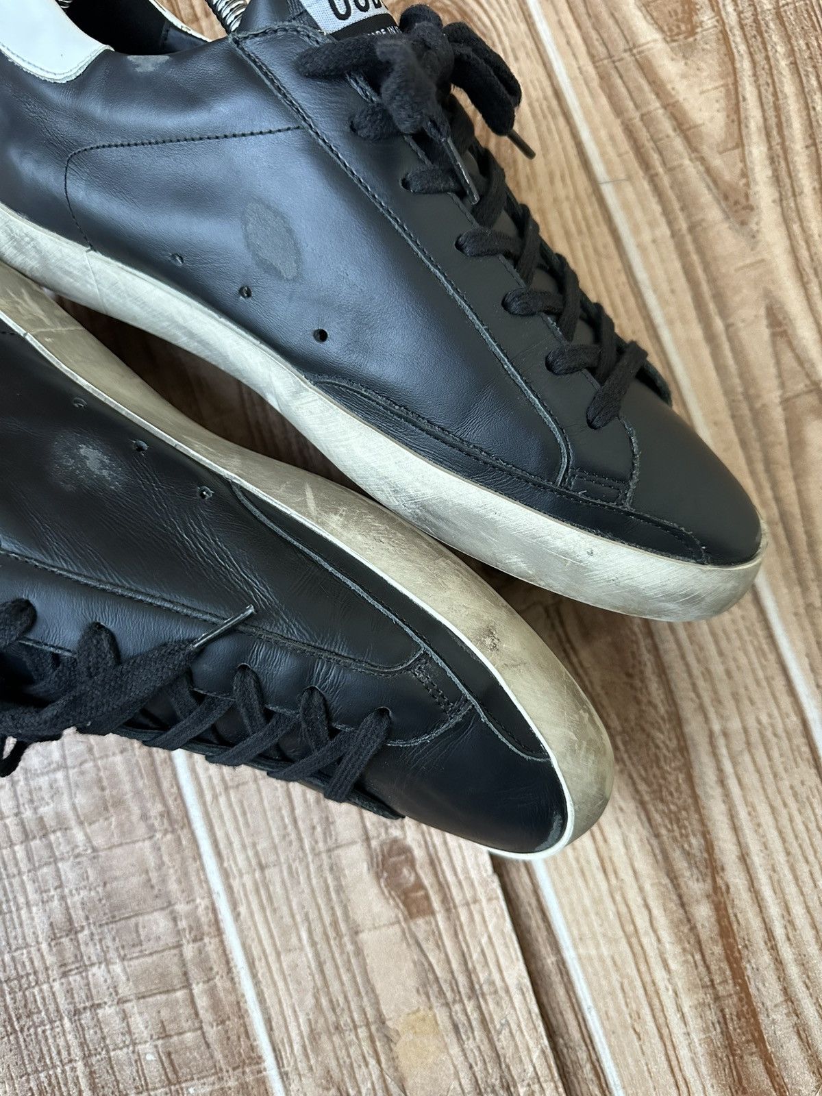 Golden Goose Golden Goose Superstar GGDB Black Leather Lowtop Sneakers Size US 9 / EU 42 - 11 Thumbnail