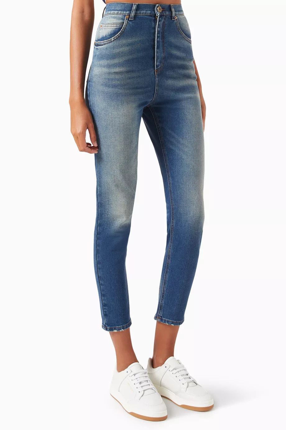 Balmain o1y0625 Denim Pant in Blue Size 28" / US 6 / IT 42 - 1 Thumbnail