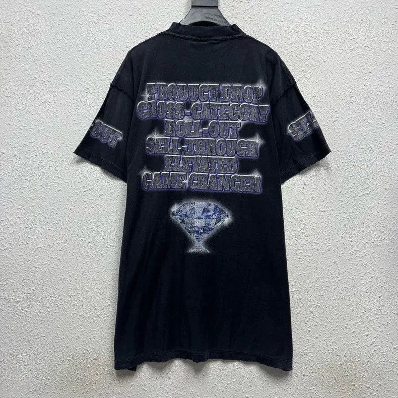 Balenciaga BALENCIAGA Washed Distressed See Now T shirt Size US M / EU 48-50 / 2 - 3 Thumbnail