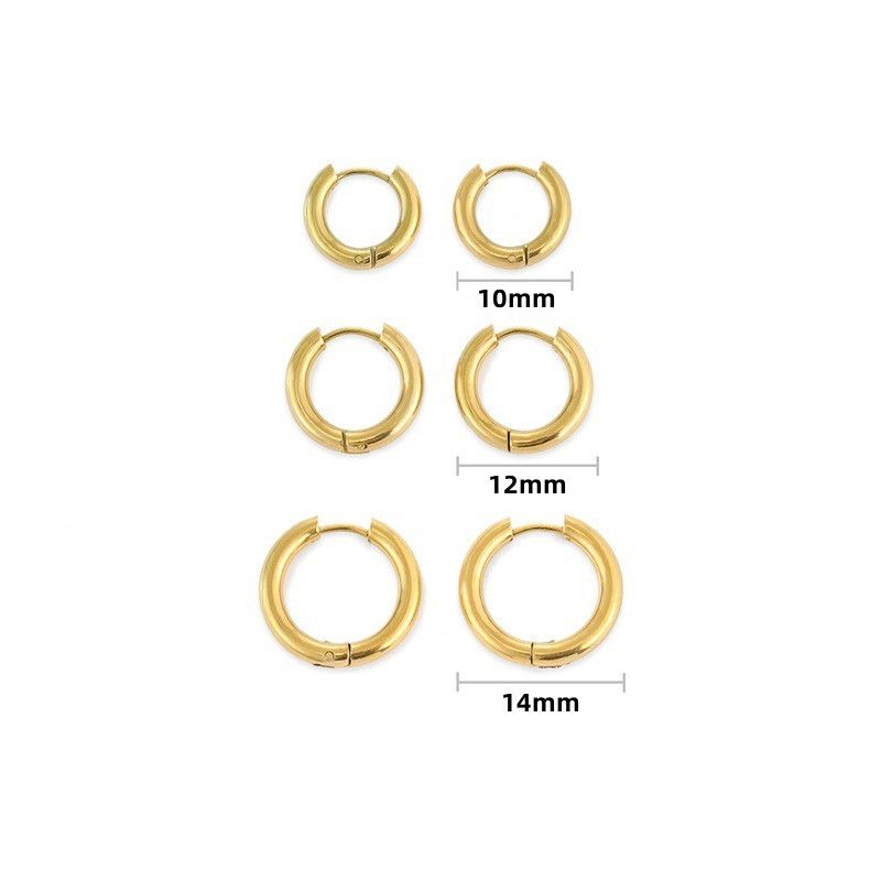 Jewelry × Sterling Silver Hip-hop Earrings One Pairs Chrome Jewelry Size ONE SIZE - 6 Thumbnail