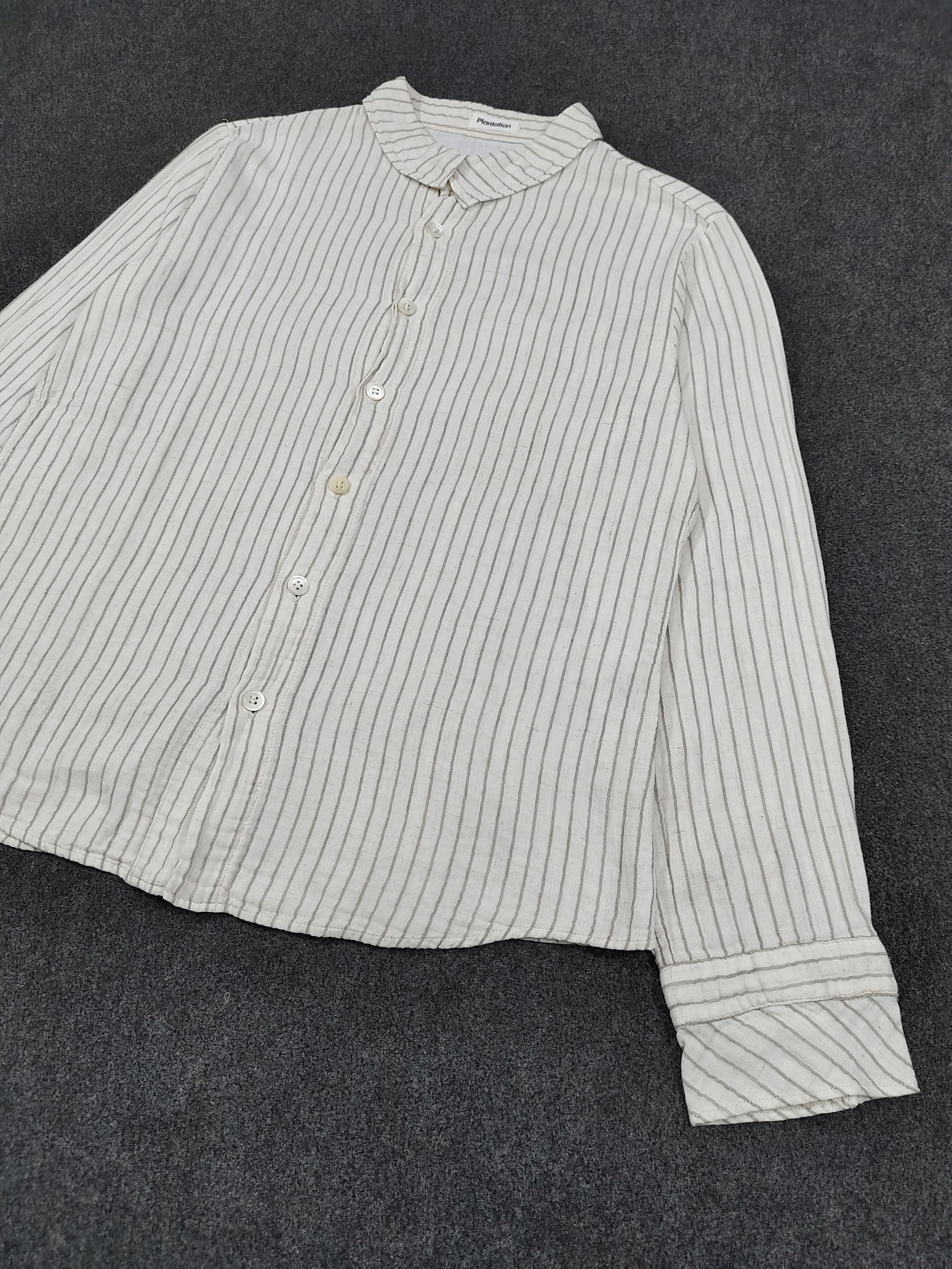 Issey Miyake 🇯🇵 Plantation 🇯🇵 By Issey Co Striped Shirt Size M / US 6-8 / IT 42-44 - 5 Thumbnail