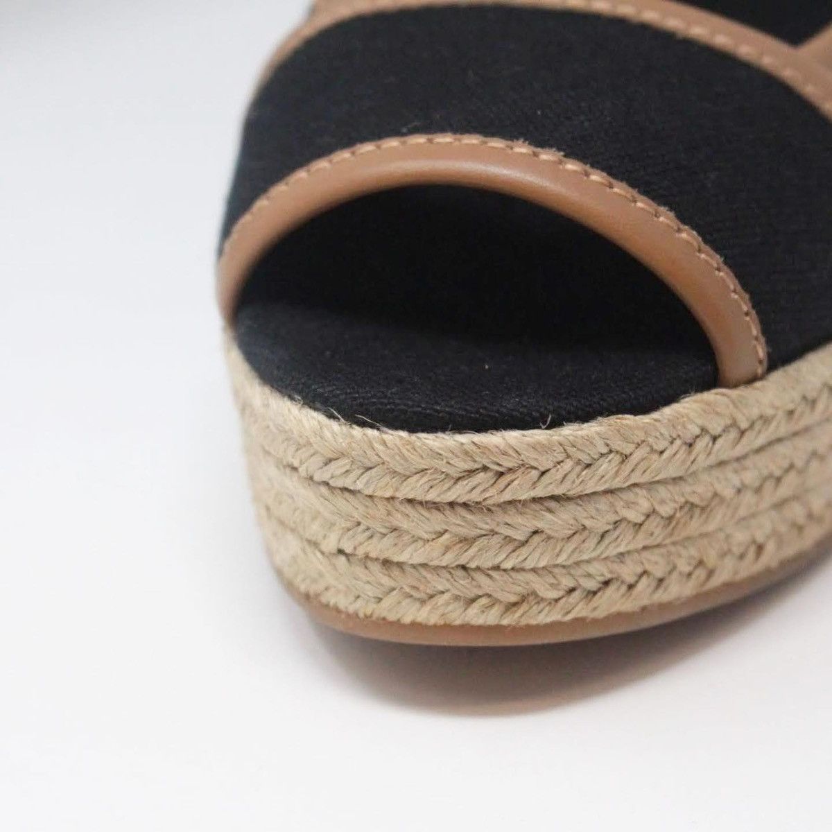 Tory Burch TORY BURCH Black Majorca Wedges Size 37 US 7 Size US 7 / IT 37 - 2 Thumbnail