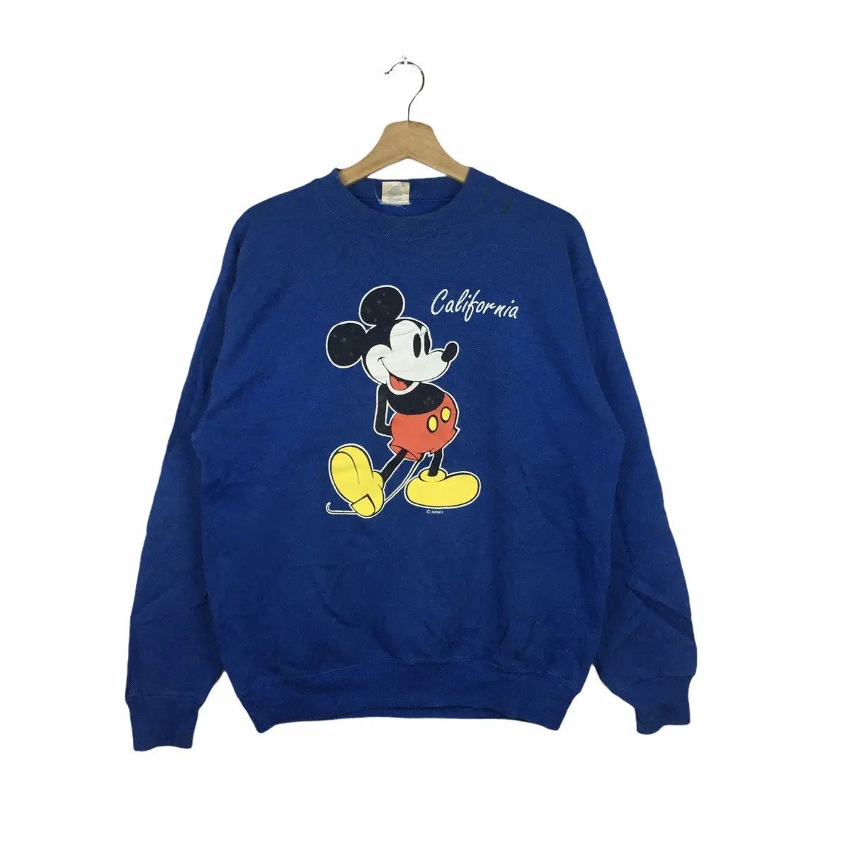 Mickey Mouse × Vintage Vtg 80’ MICKEY MOUSE DISNEY Blue Velva Sheen Sweatshirt Size US M / EU 48-50 / 2 - 1 Thumbnail