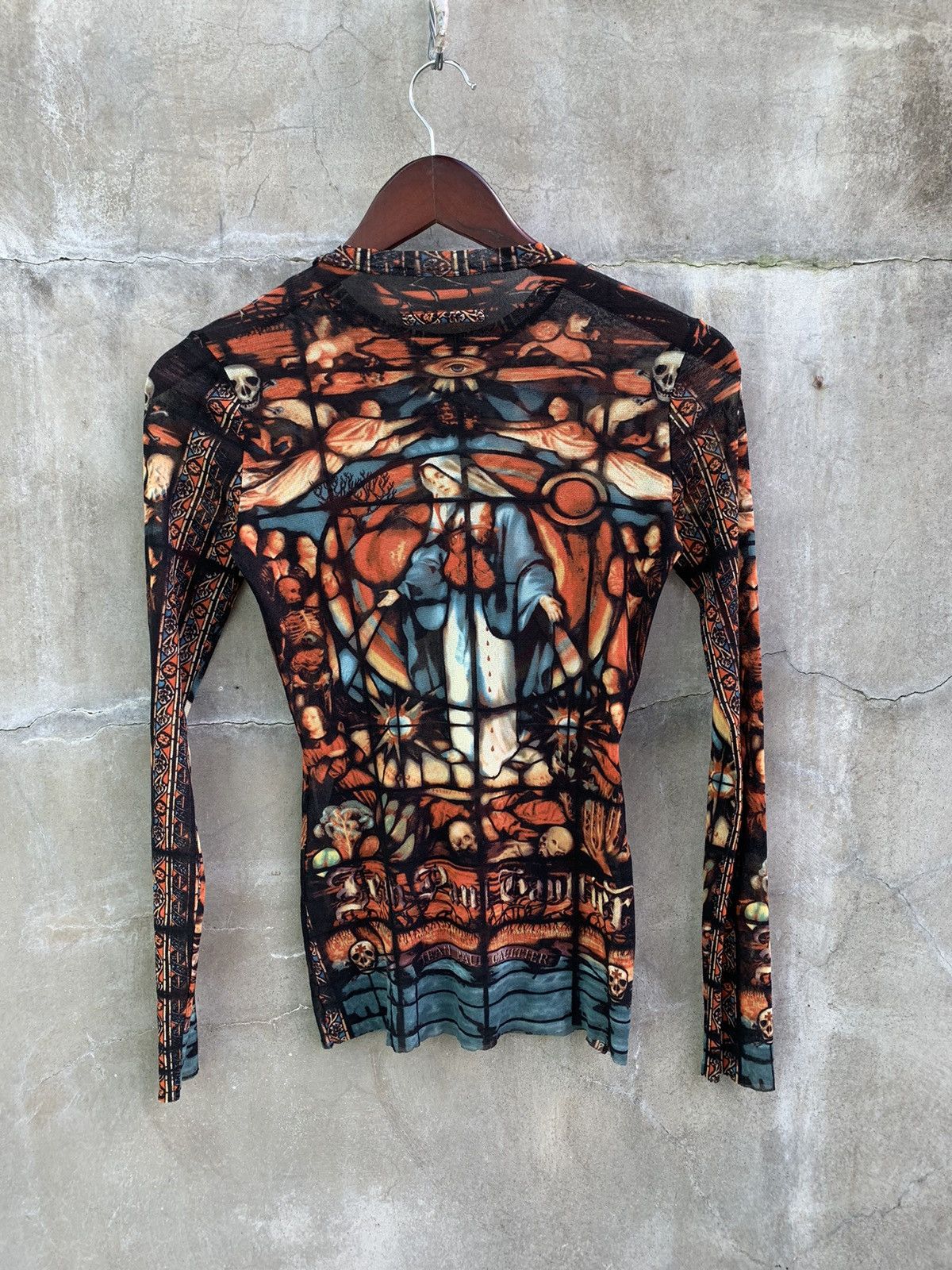 Jean Paul Gaultier AW98 Cathedral Mesh Tattoo Top Size S / US 4 / IT 40 - 10 Thumbnail