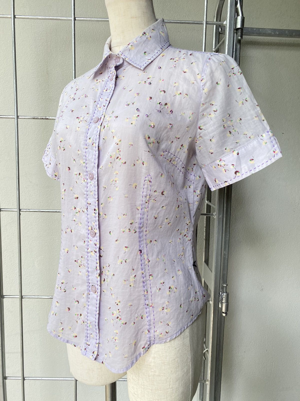 Paul Smith Paul Smith Women Lilac Floral Shirt Size S / US 4 / IT 40 - 13 Thumbnail
