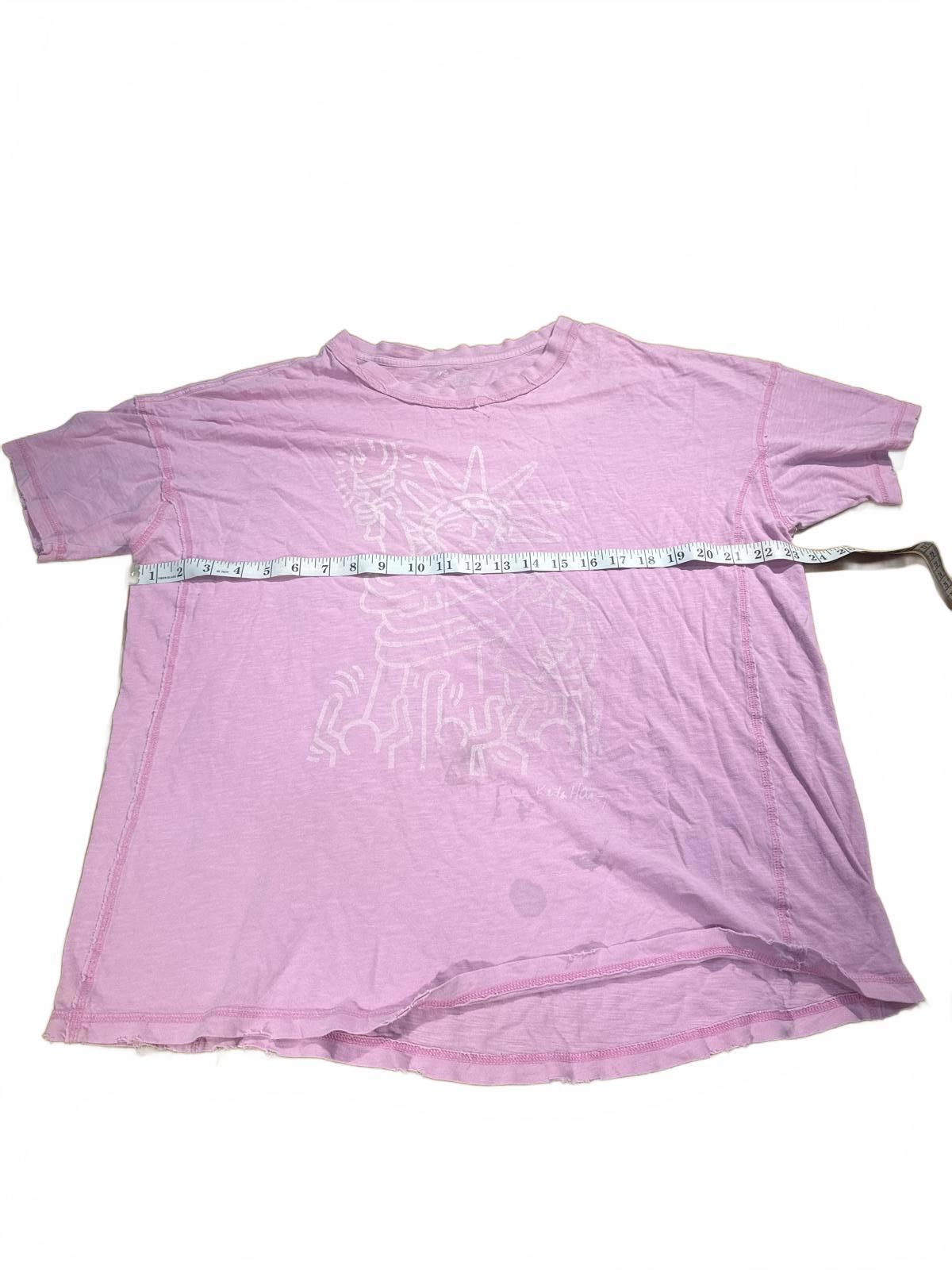 Keith Haring Keith Haring x Aerie Men's Small Pink Tee Size US S / EU 44-46 / 1 - 4 Thumbnail