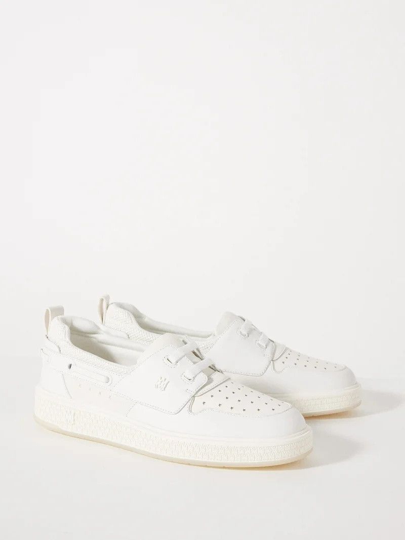 Amiri o1s1wg110525 MA Boat Shoes in White Size US 12 / EU 45 - 1 Thumbnail