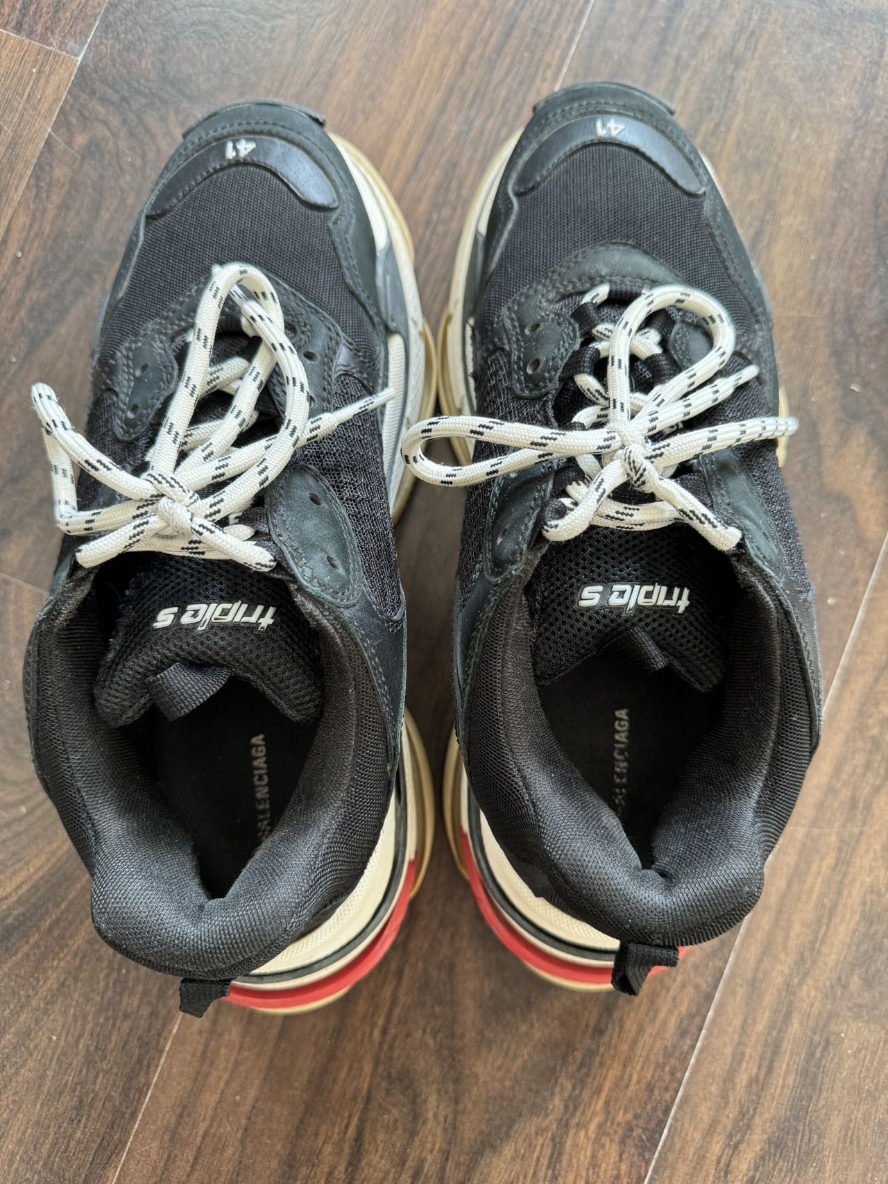 Balenciaga Balenciaga Triple S Sneaker Black Red 41 Size US 8 / EU 41 - 13 Thumbnail