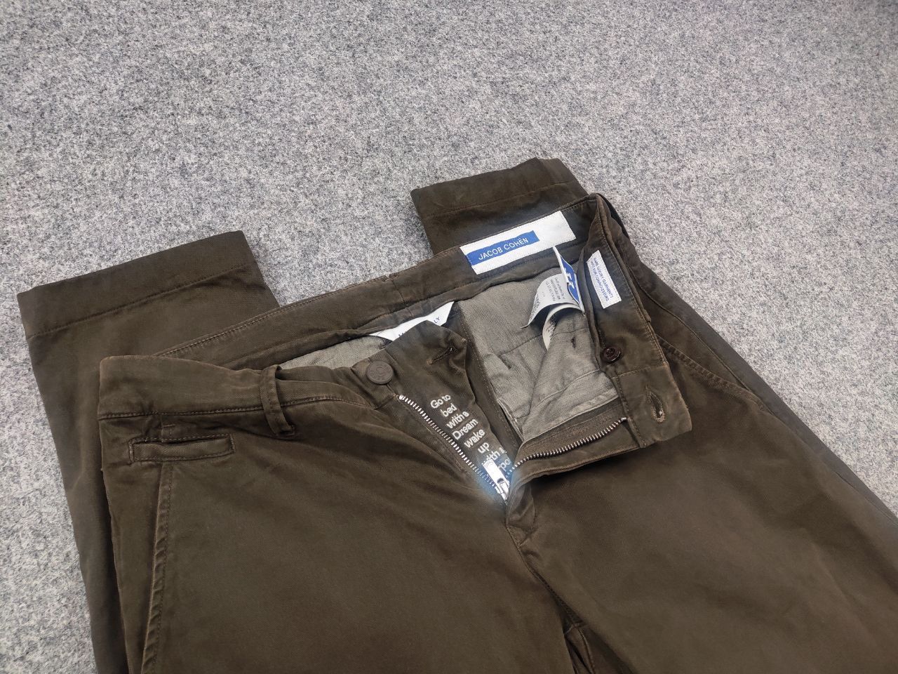 Jacob Cohen Jacob Cohen Italy bobby Trouser chino Green canvas Pants Size US 33 - 11 Thumbnail
