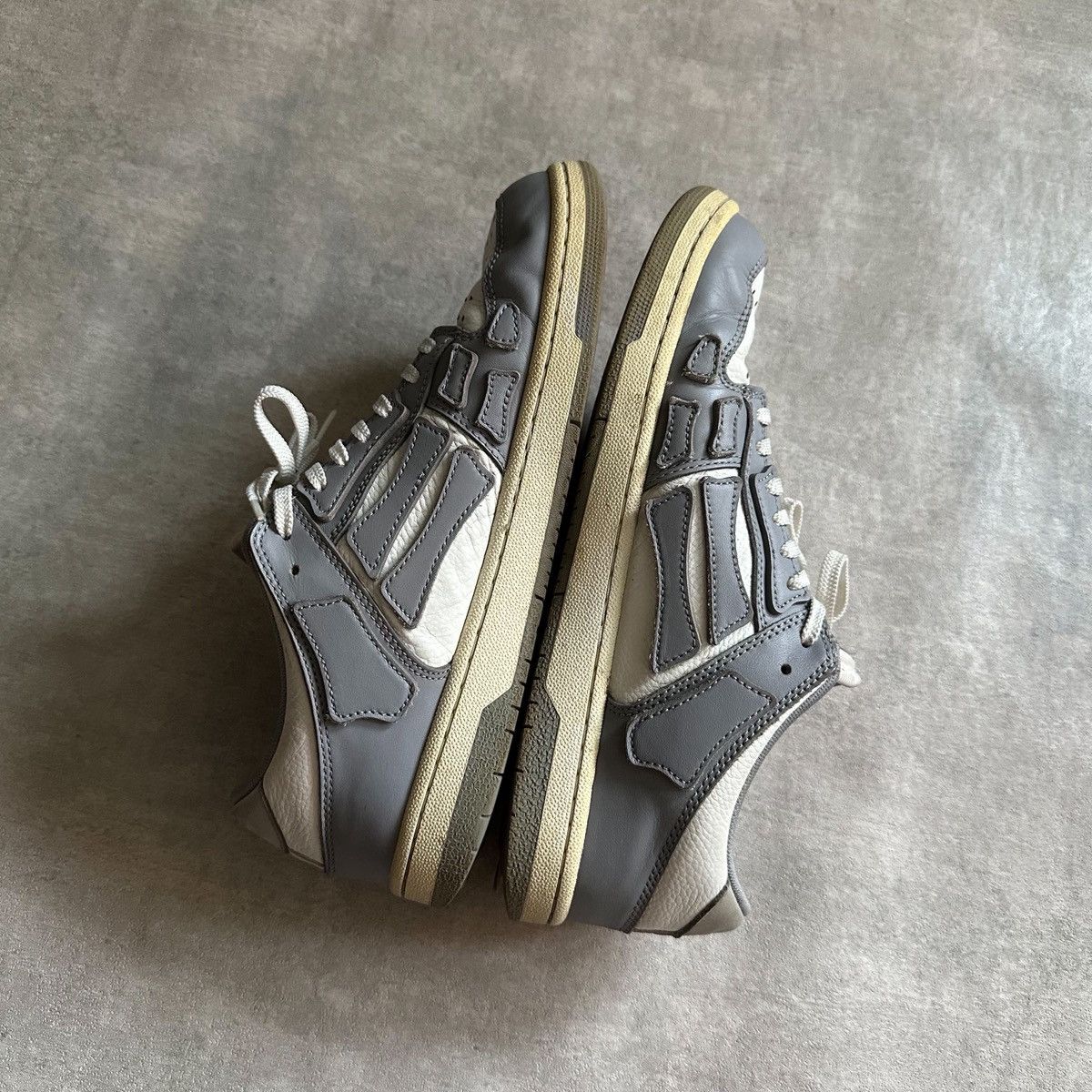 Amiri Amiri Skel Sneakers - White/Grey Size US 10 / EU 43 - 2 Thumbnail