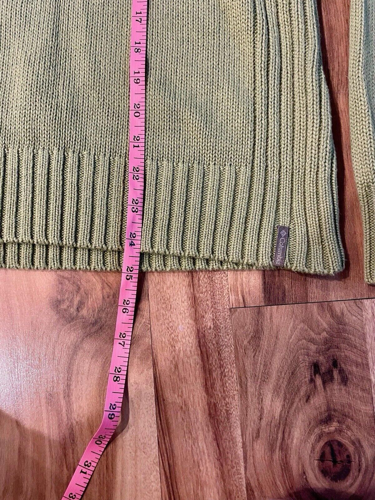 Columbia Columbia Vtg. Women's Moss Green Knit Hoodie Medium (A1) Size M / US 6-8 / IT 42-44 - 2 Thumbnail