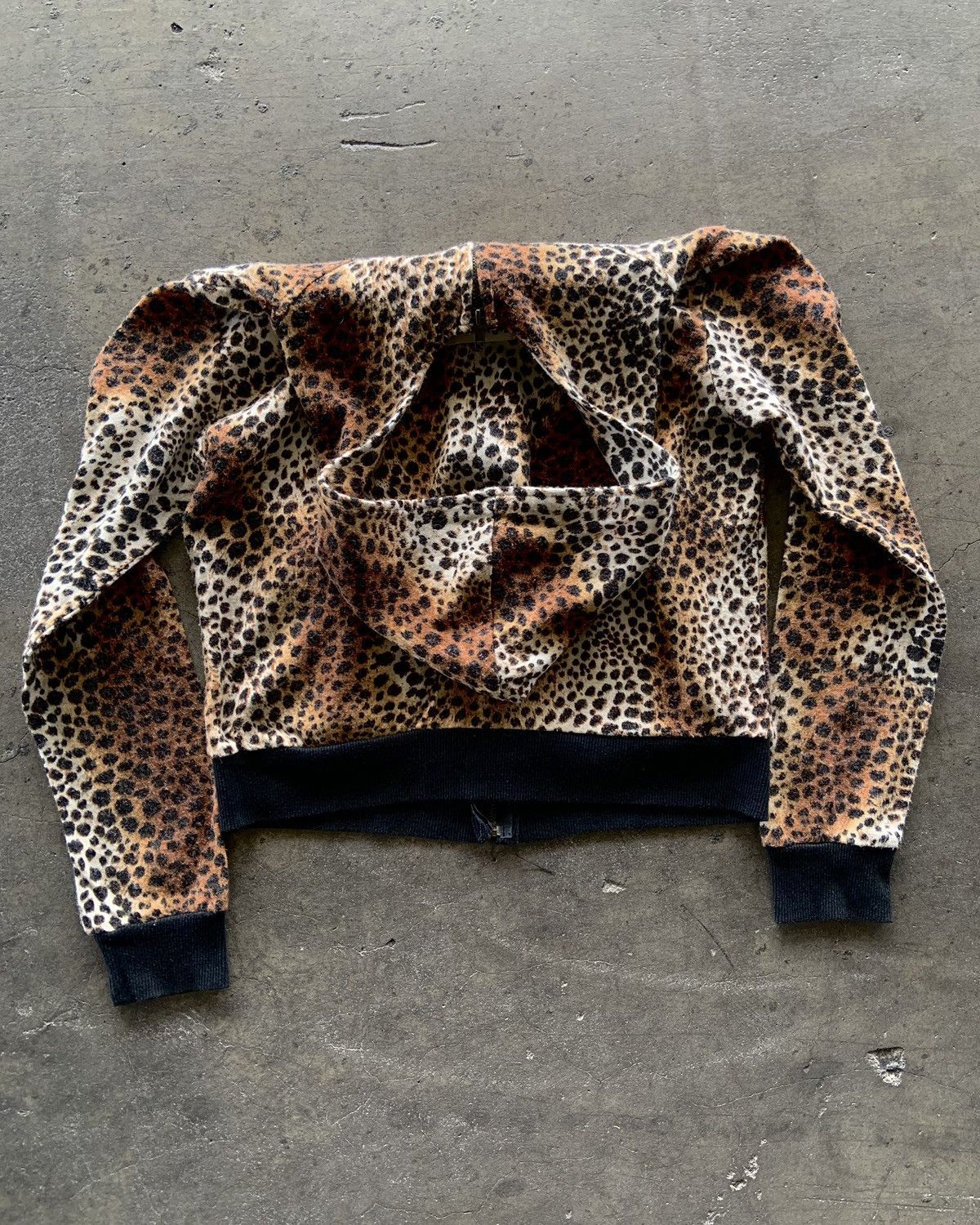 ifsixwasnine lgb Kmrii style Leopard Zip Up Hoodie
