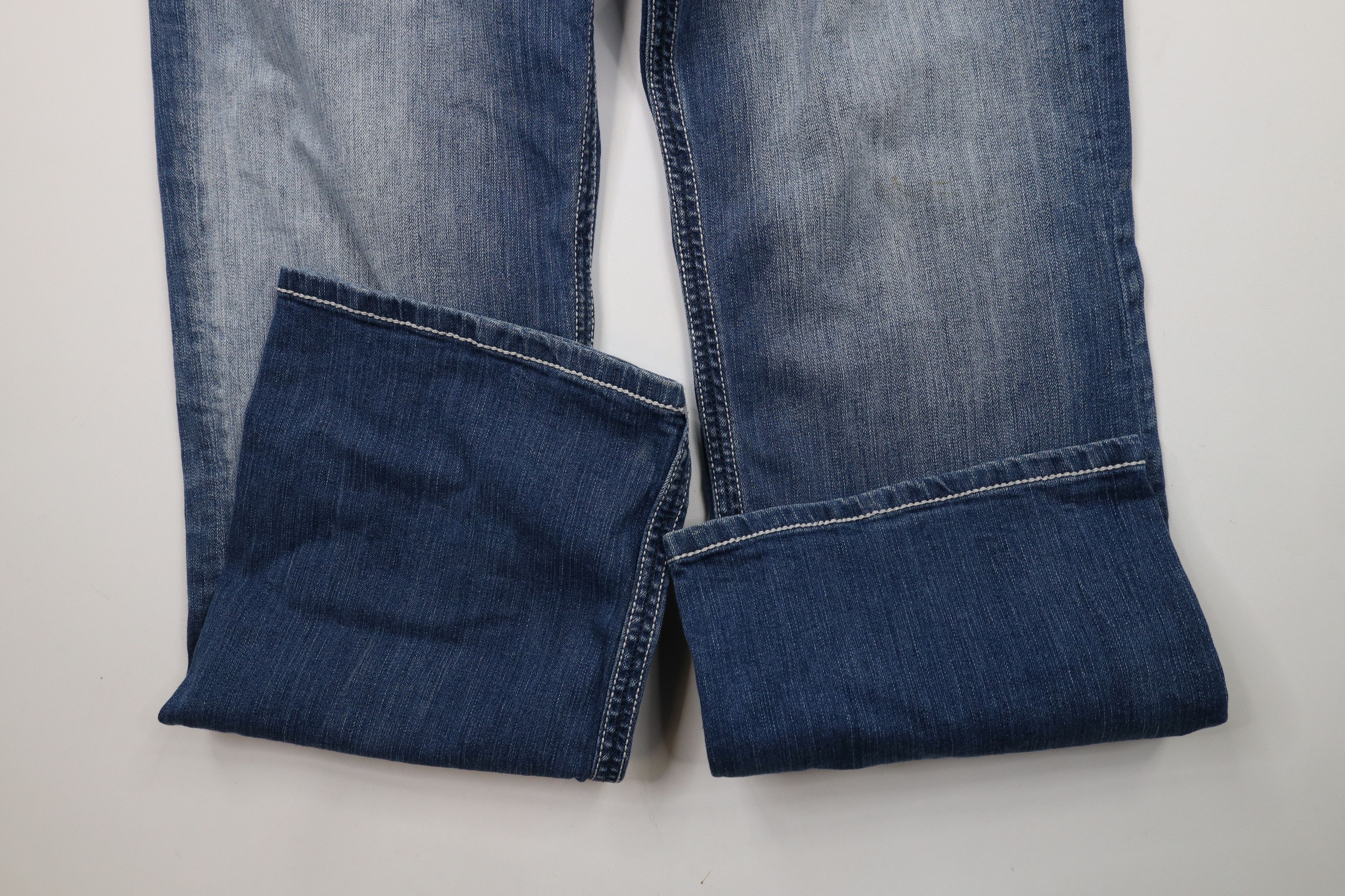 BKE × Vintage Buckle BKE Stitch Stretch Tyler Flared Boot Cut Denim Jeans Size US 34 / EU 50 - 6 Thumbnail