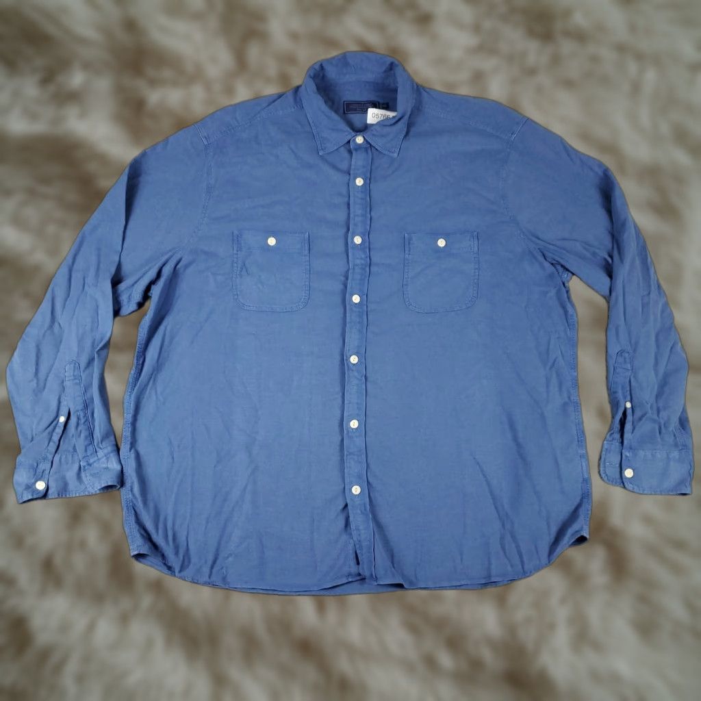 Vineyard Vines Vineyard Vines Shirt Mens 2XL Blue Cotton Button-Down Long Sleeve Casual Dress Shirt Mens Size US XXL / EU 58 / 5 - 1 Thumbnail